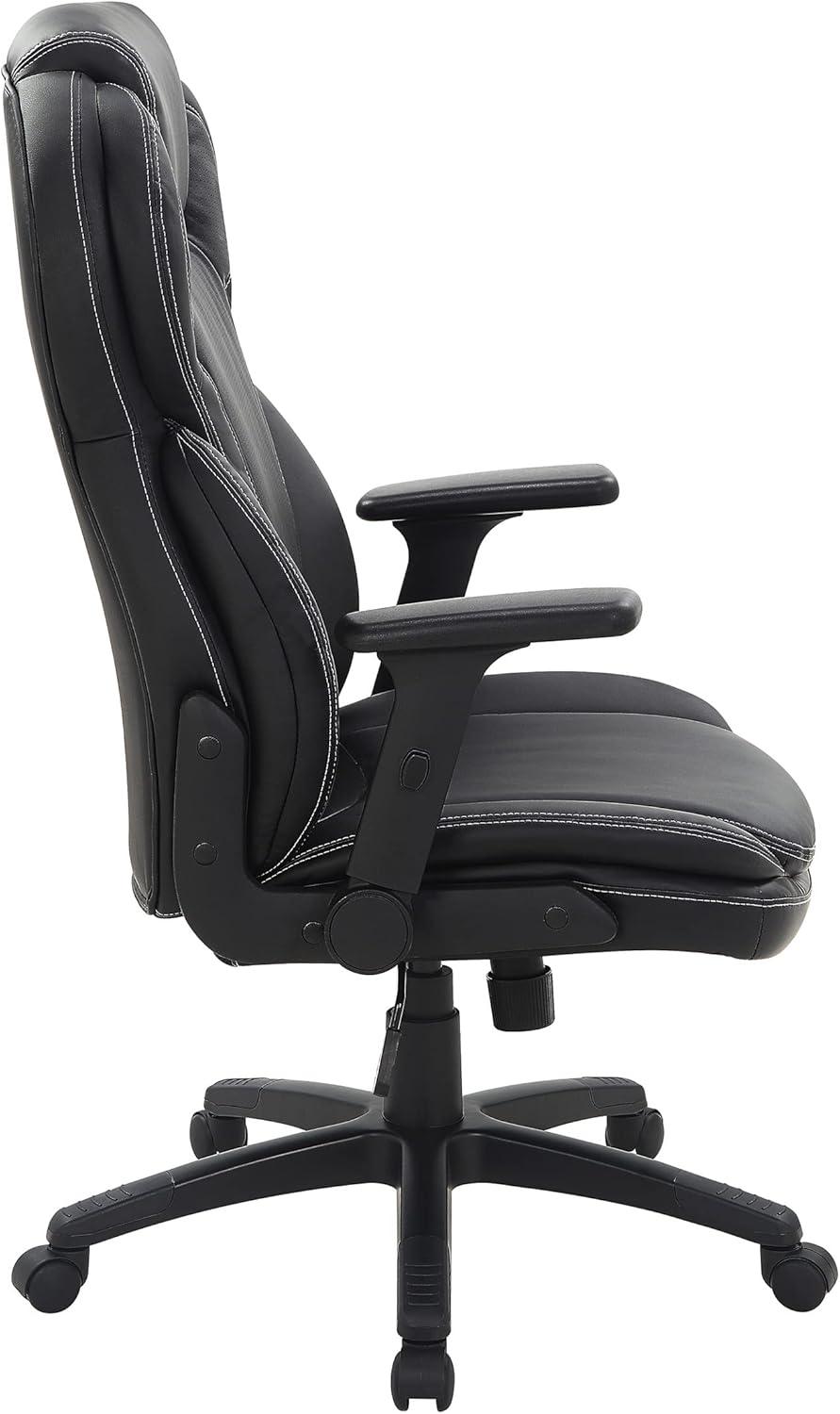 Executive High Back Black Bonded Leather Office Chair