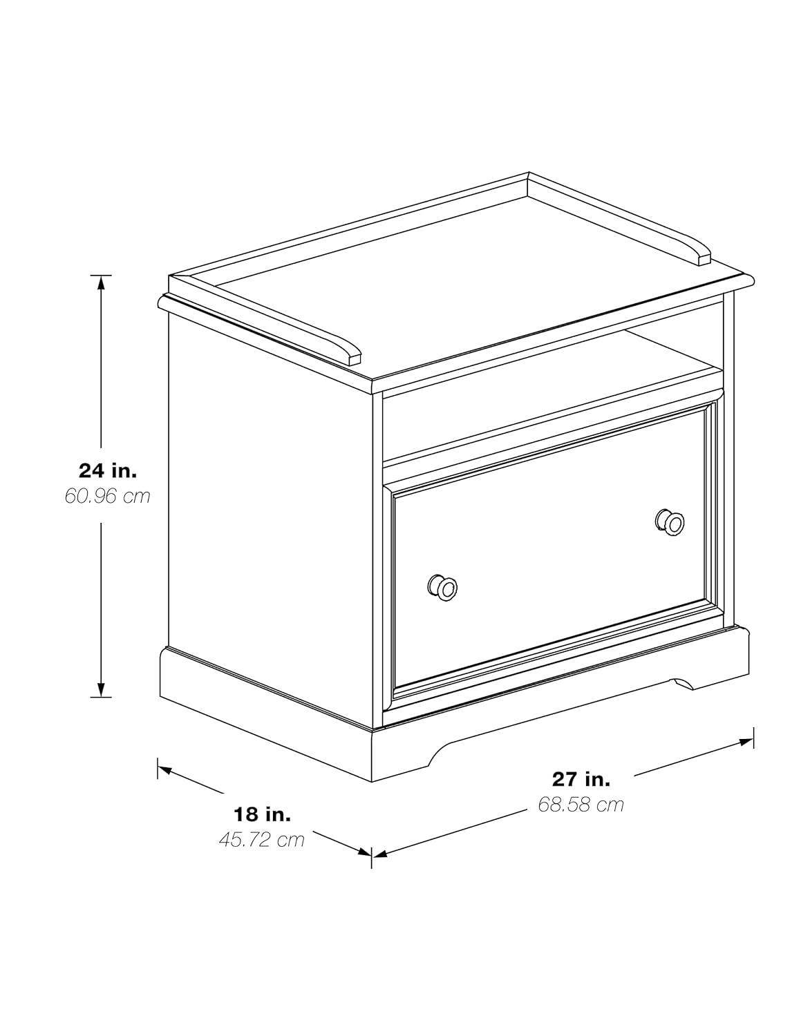 Country Meadows Engineered Wood File Cabinet in Antique White