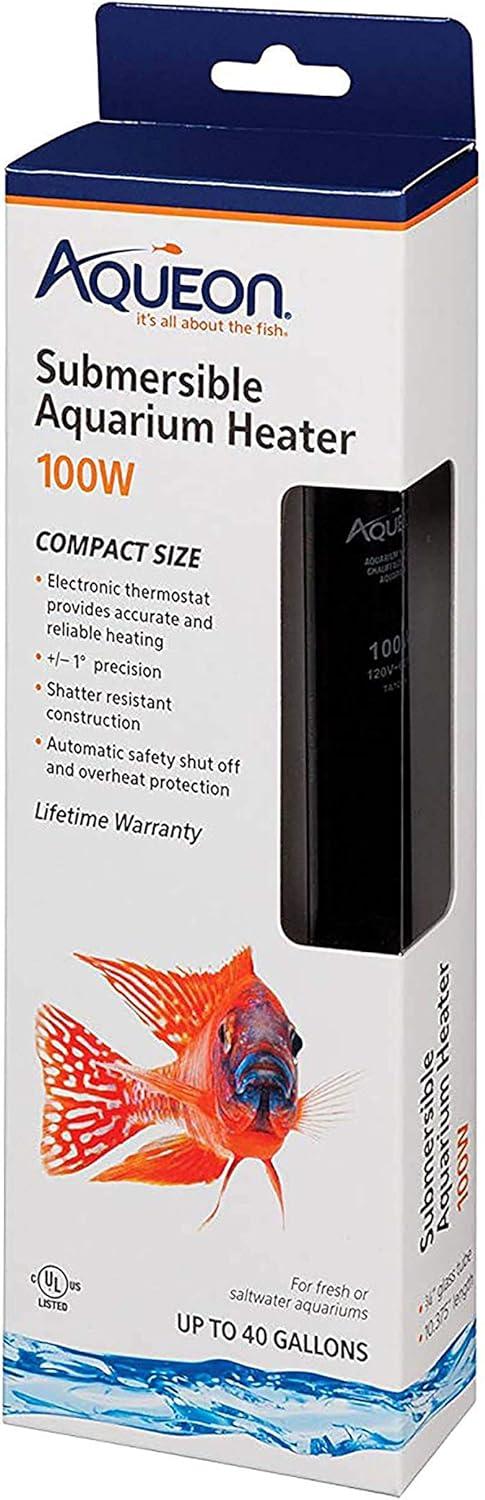 Aqueon Submersible Aquarium Heaters Compact Size [Aquarium, Aquarium Supplies] 100 Watt