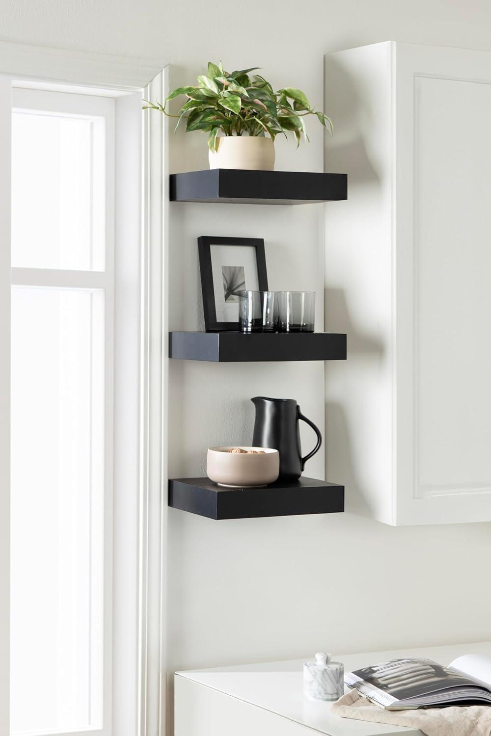 Kate & Laurel All Things Decor 12" Havlock Wood Floating Shelves