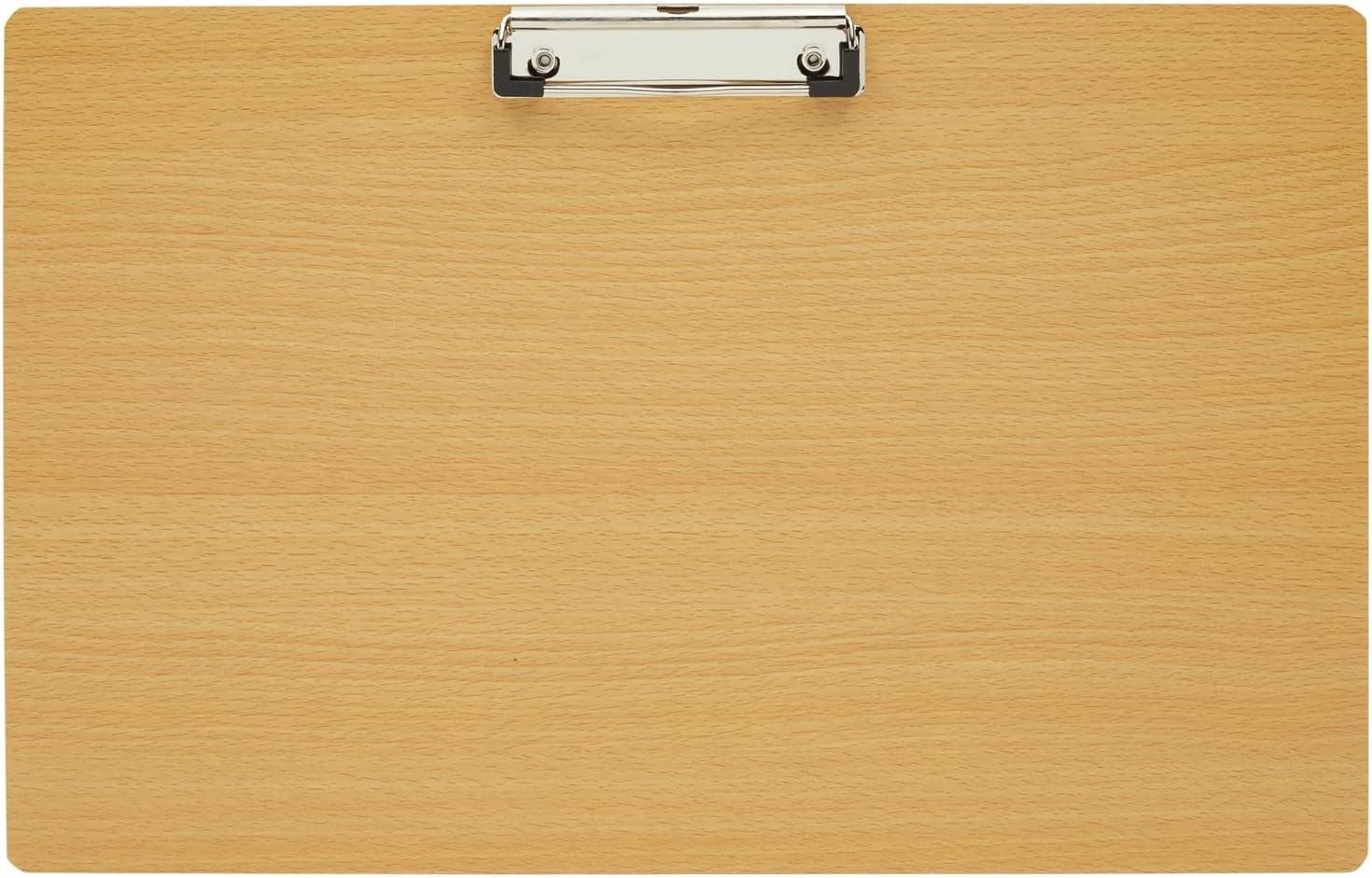 Juvale Extra Large Wooden Clipboard 11x17.3, Wood Horizontal Lap Board with Clip for Drawing Sketch, 3mm Thick