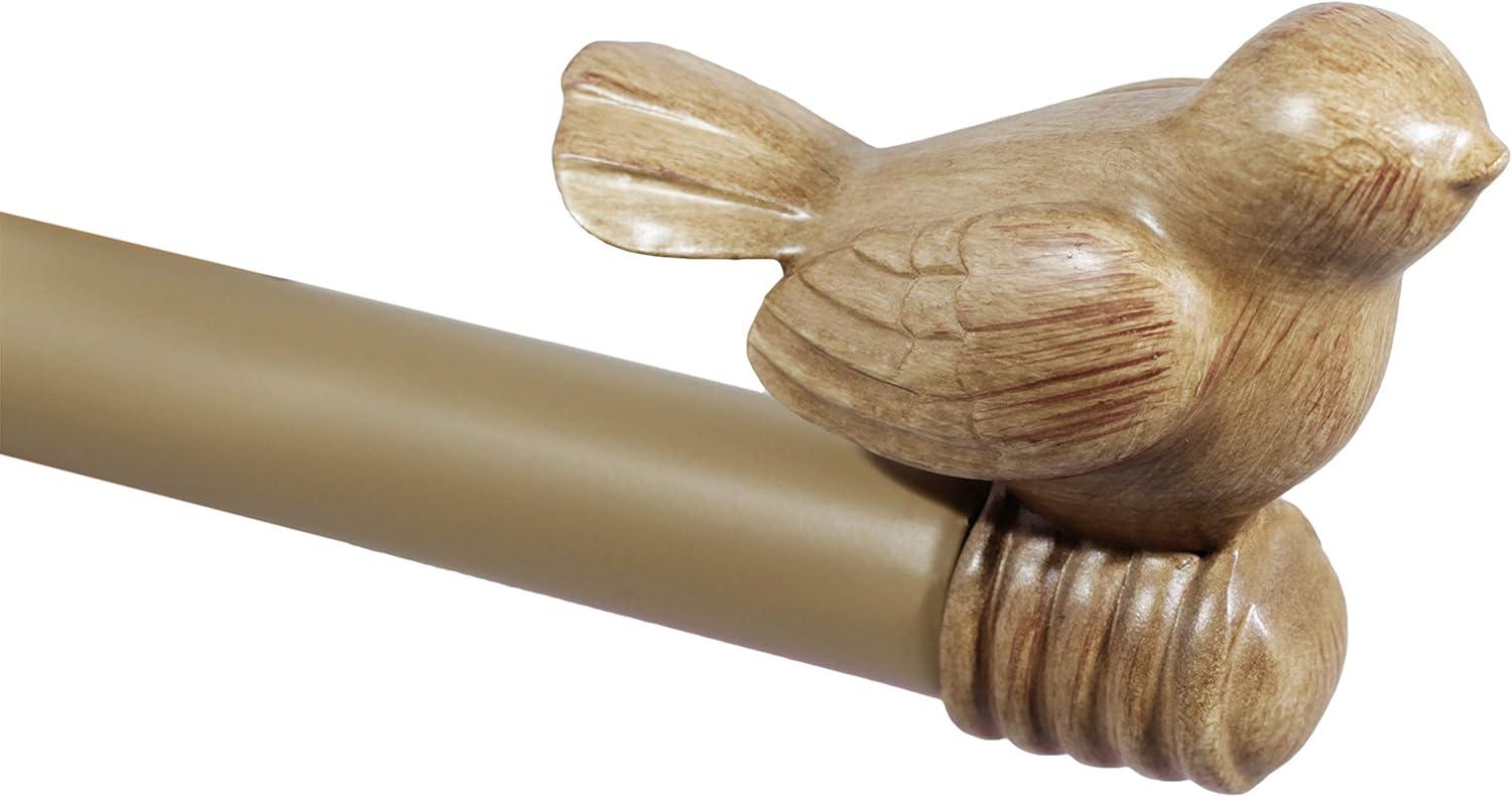 Urbanest 3/4" Bird Adjustable Curtain Rod, Cottage, 28"-48"