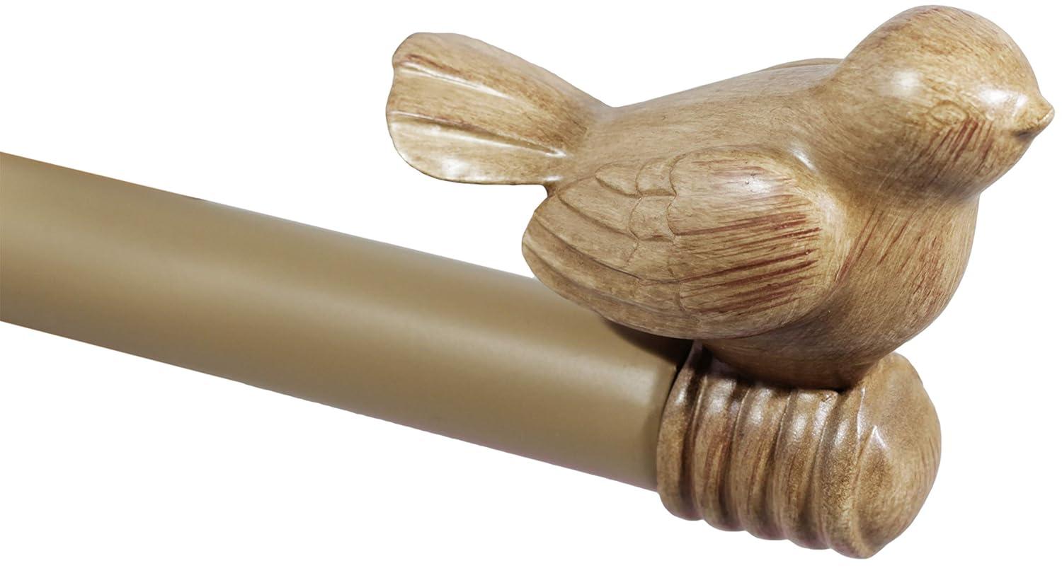 Urbanest 3/4" Bird Adjustable Curtain Rod, Cottage, 28"-48"