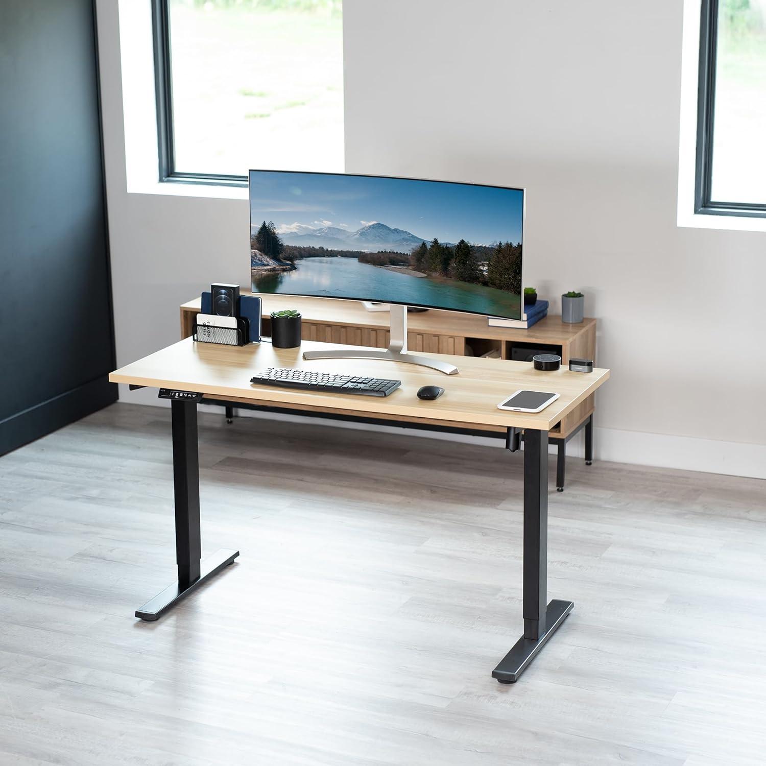 VIVO 55" x 24" Square Corner Table Top for Standing Desk Frames, Top Only, TOP55B-S series