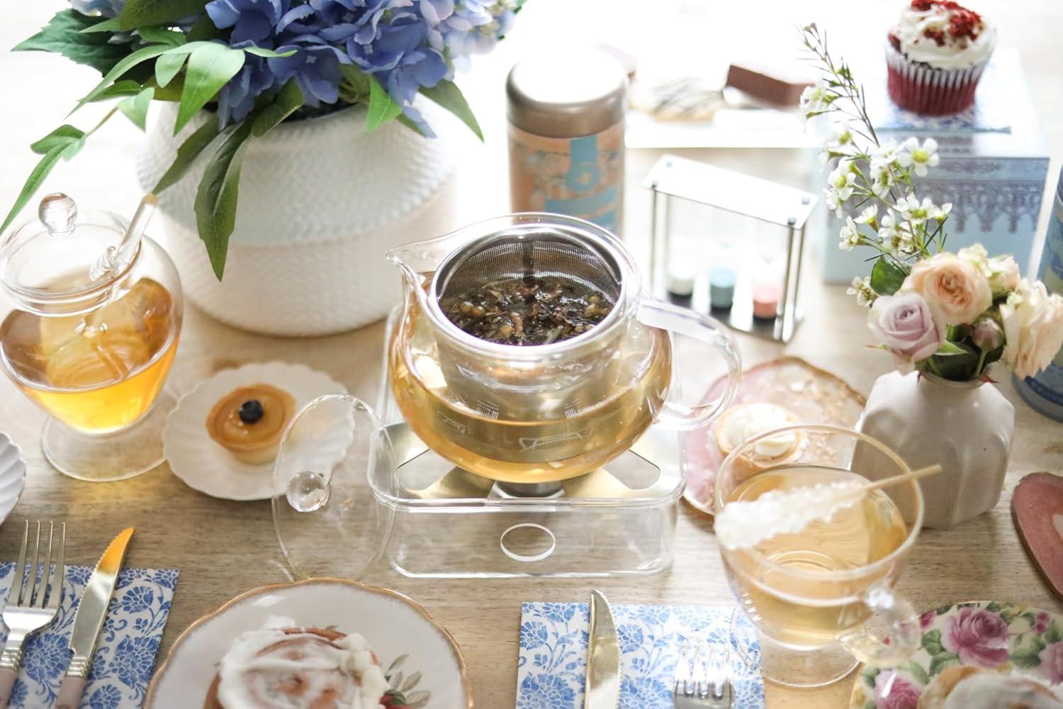 Teabloom 2-3 - CUP Clear Glass Dishwasher Safe Teapot