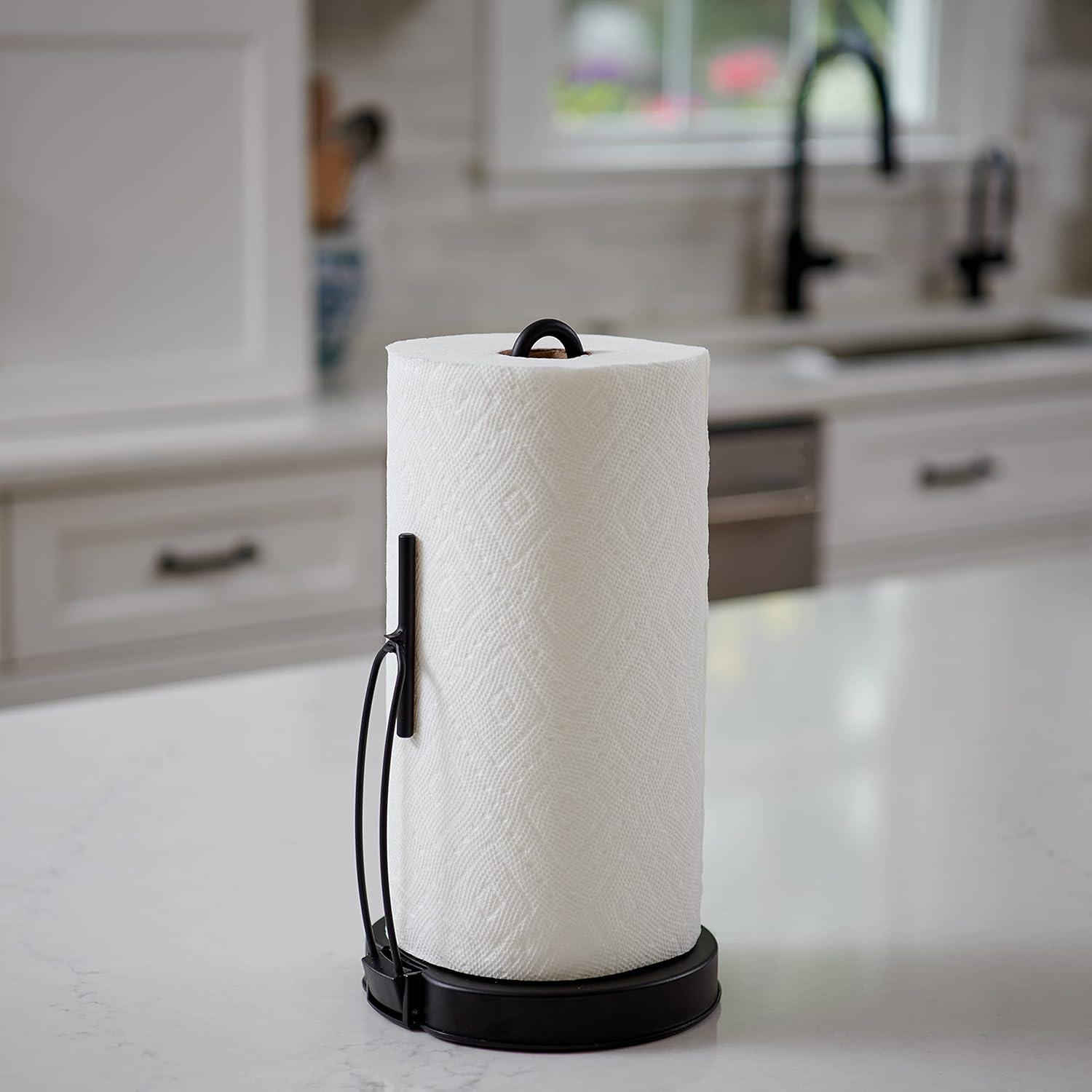 Spectrum Diversified Euro Tension Paper Towel Holder Black