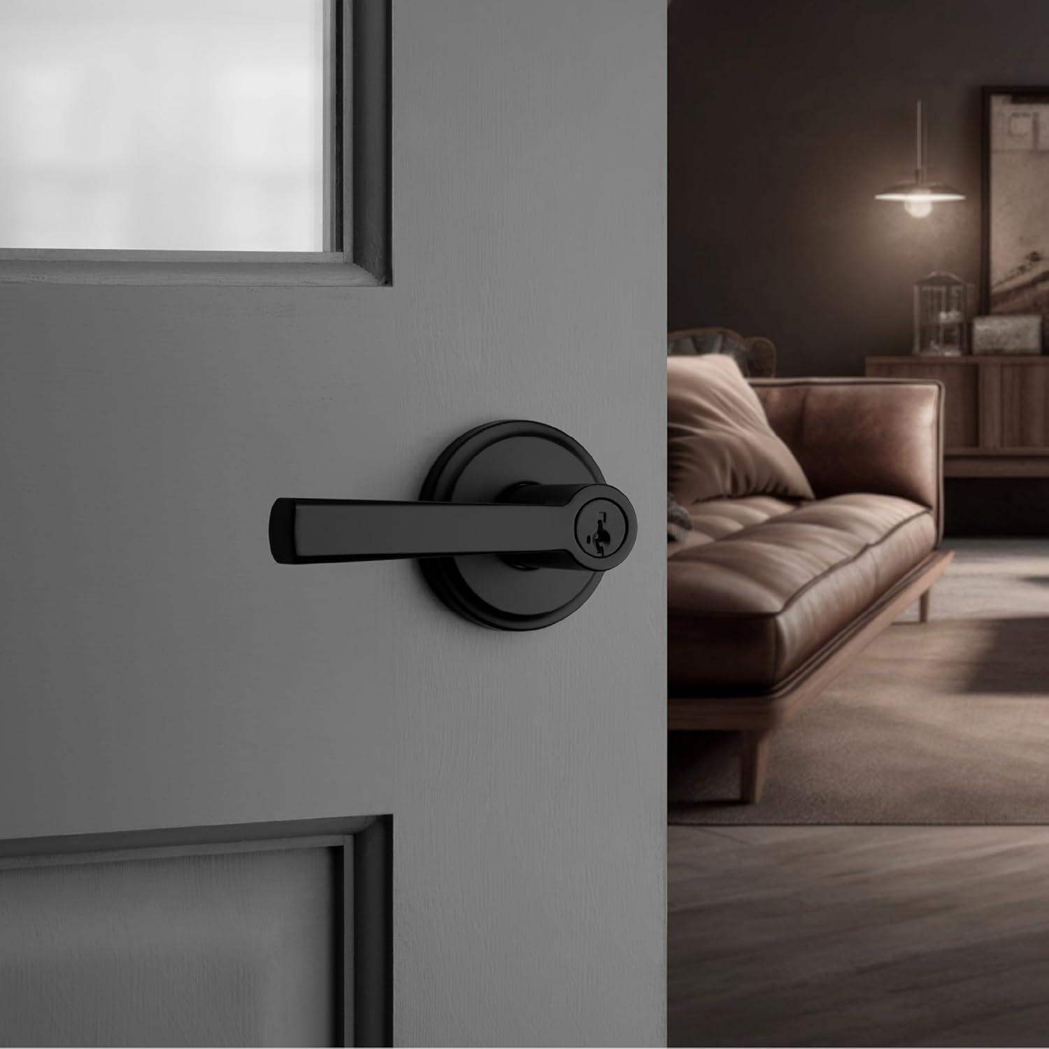 Kwikset 740TDL 514 SMT 6AL RCS Trafford Keyed (Entry) Door Lever (Set of 2)