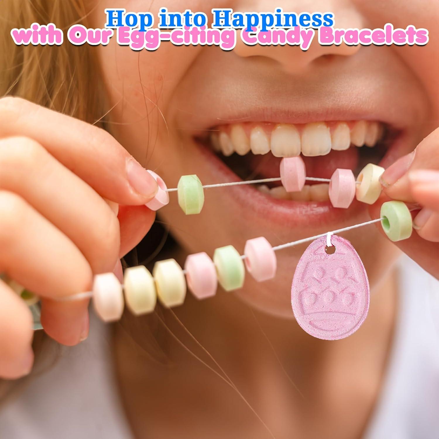 Pastel Easter Egg Candy Bracelets with Edible Charms