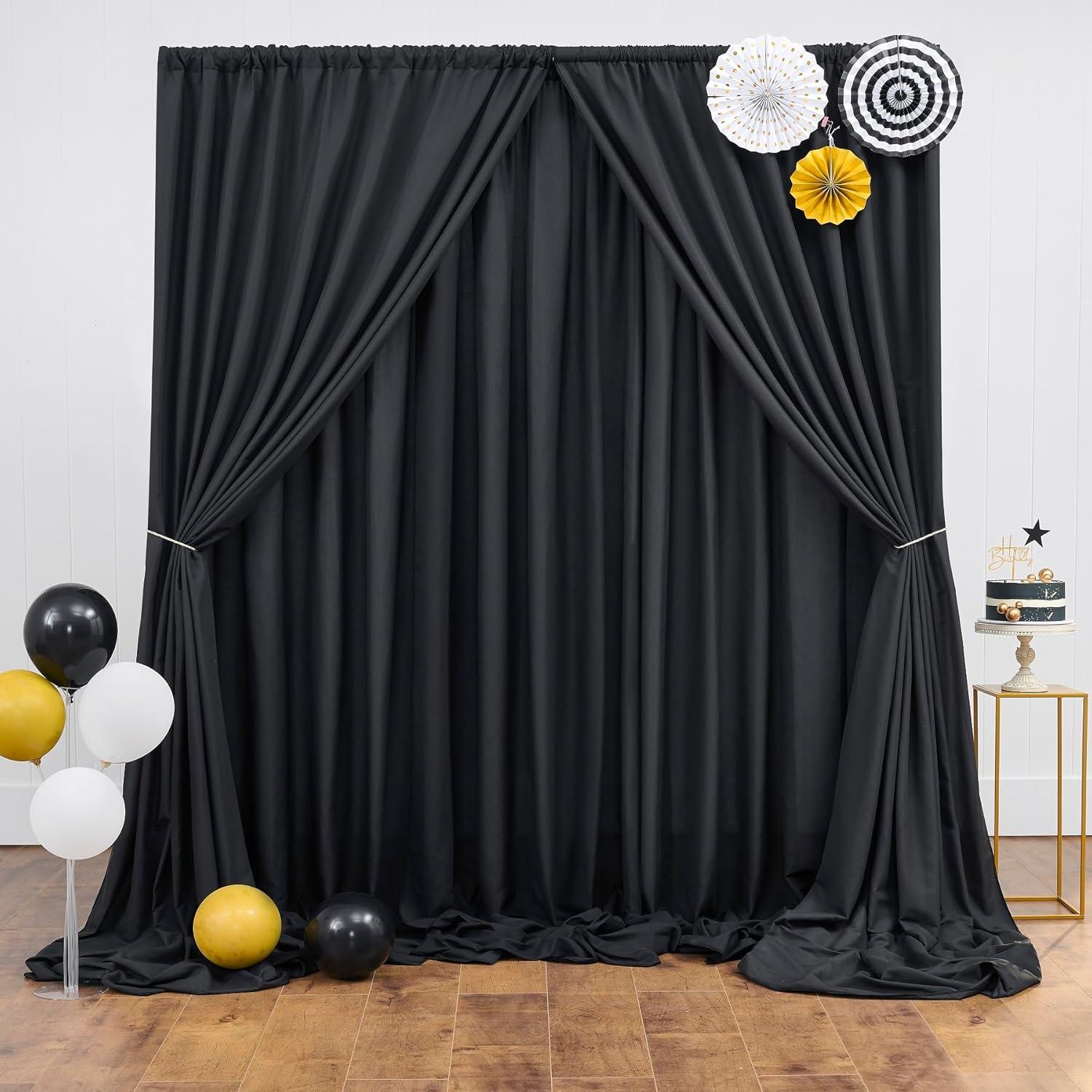10x10ft White Backdrop Curtain for Parties Wrinkle Free Wedding Baby Curtain Backdrops for Birthday Party