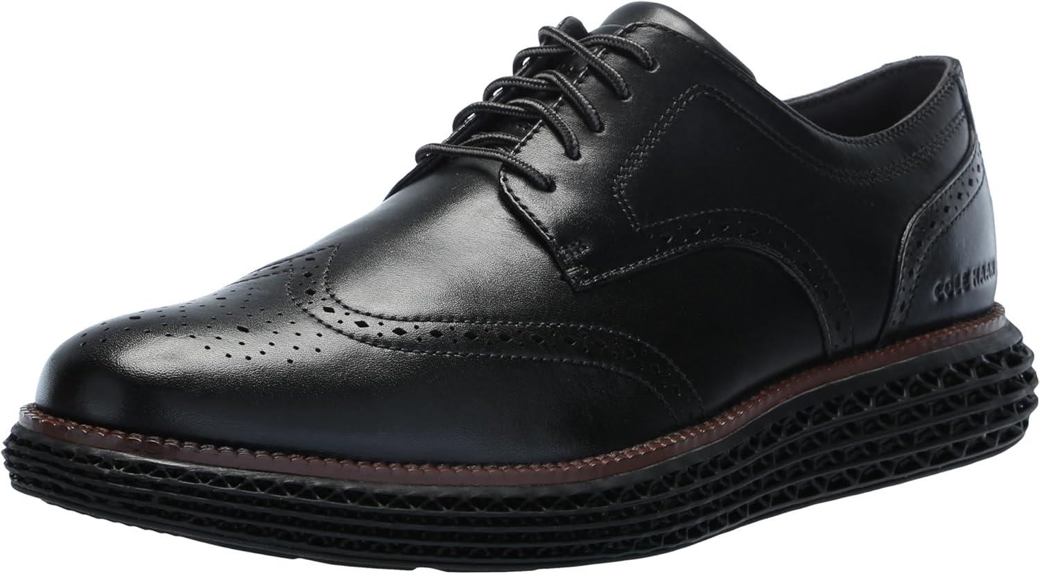 Men's Black Genuine Leather Lace-up Formal Oxfords