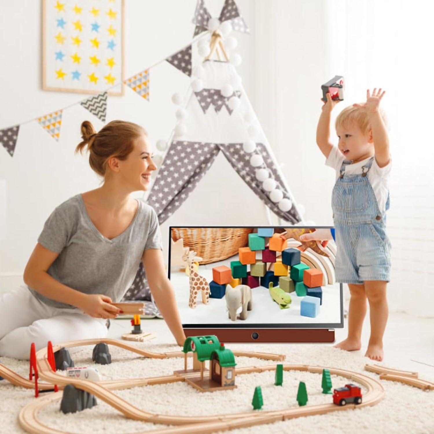 Skyworth 24-Inch Silver Portable LED Smart TV with Google Assistant