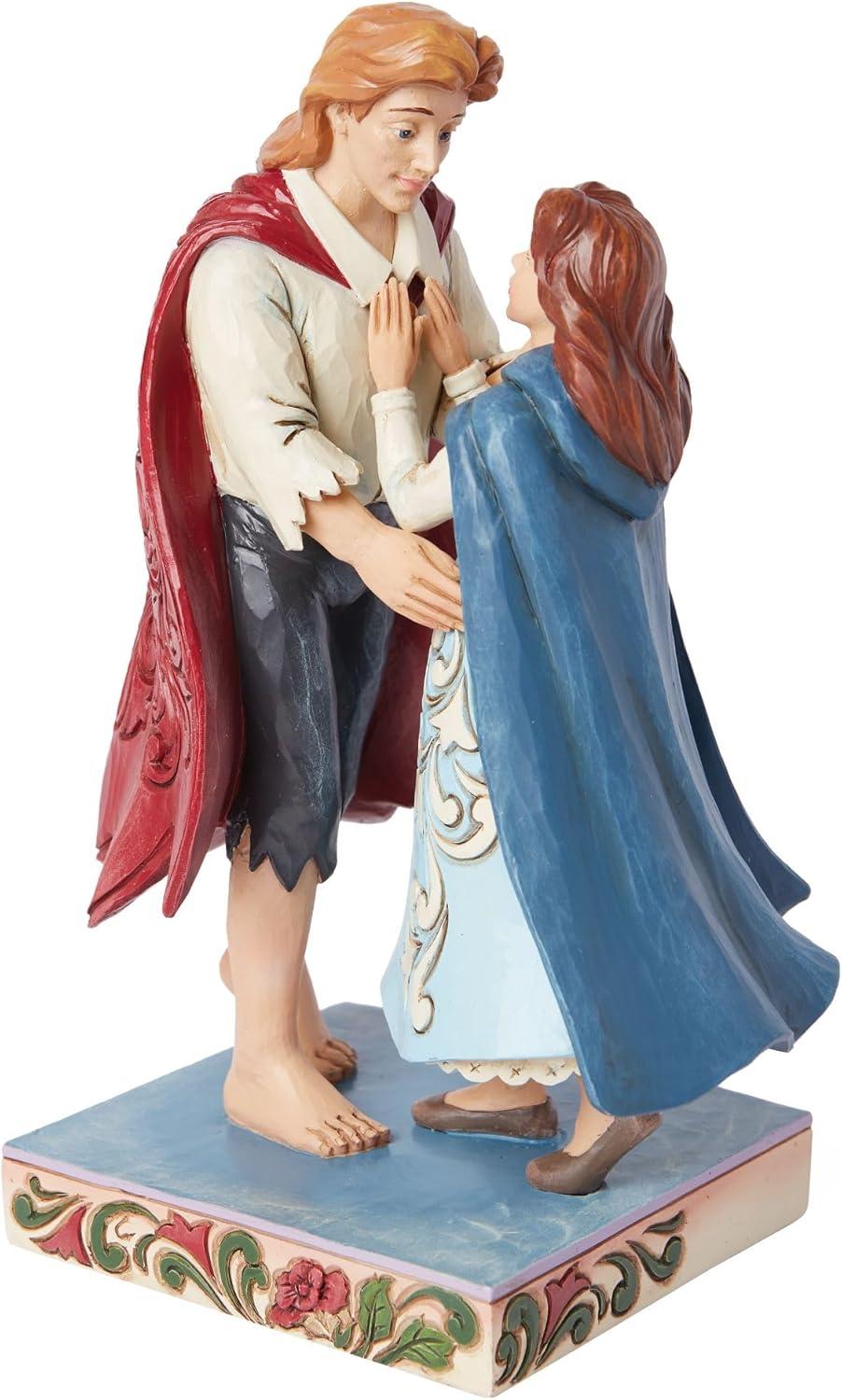 Hand-Painted Resin Belle and Prince Figurine, 7.87 Inch