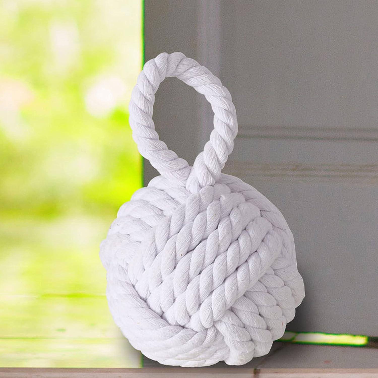 Whole House Worlds Monkey Knot Jute Weighted Floor Stop
