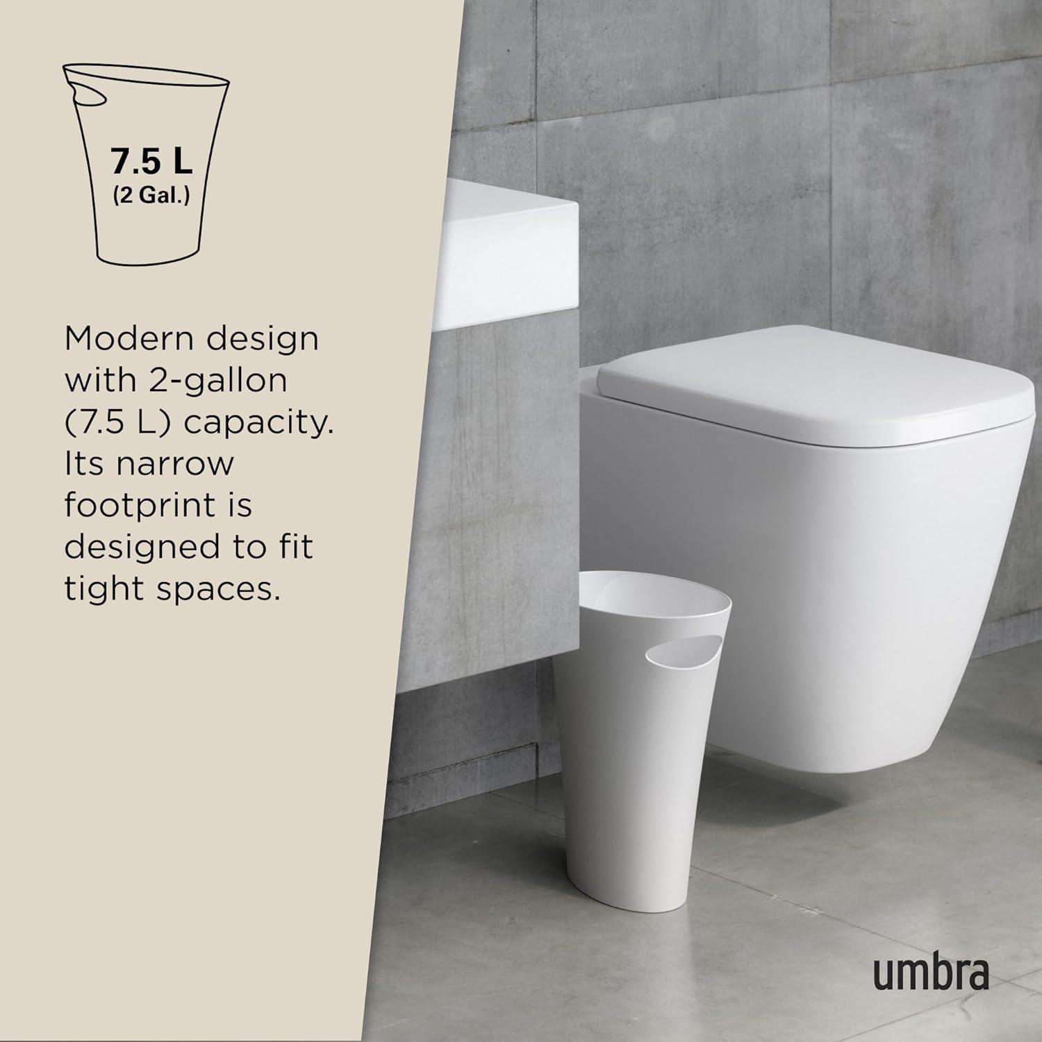 Umbra Skinny Plastic Open Waste Basket - 2 Gallons
