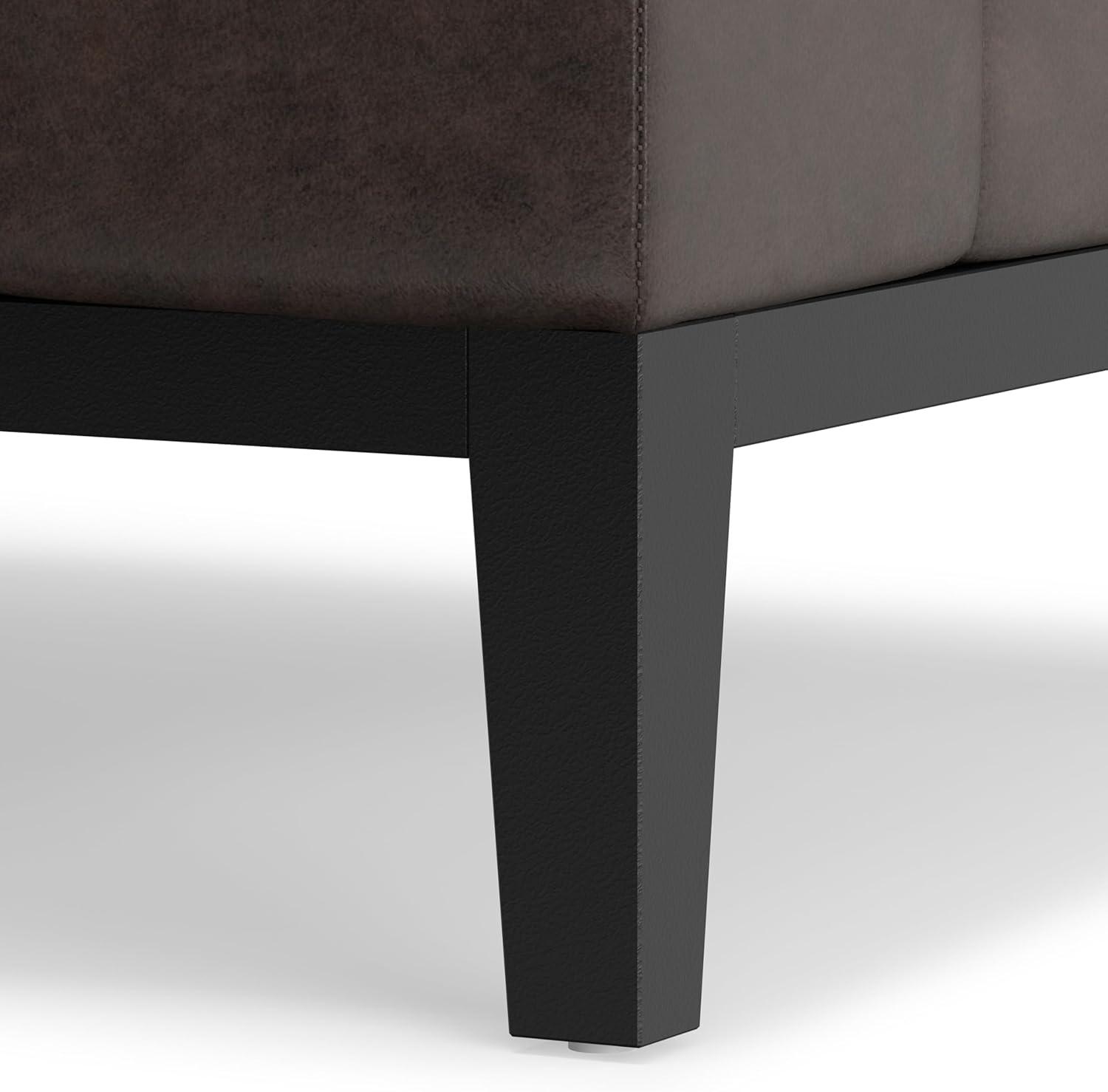 Simpli Home Dover 36"W Upholstered Square Coffee Table Storage Ottoman with Split Tufted Lift Top & Reviews | Wayfair