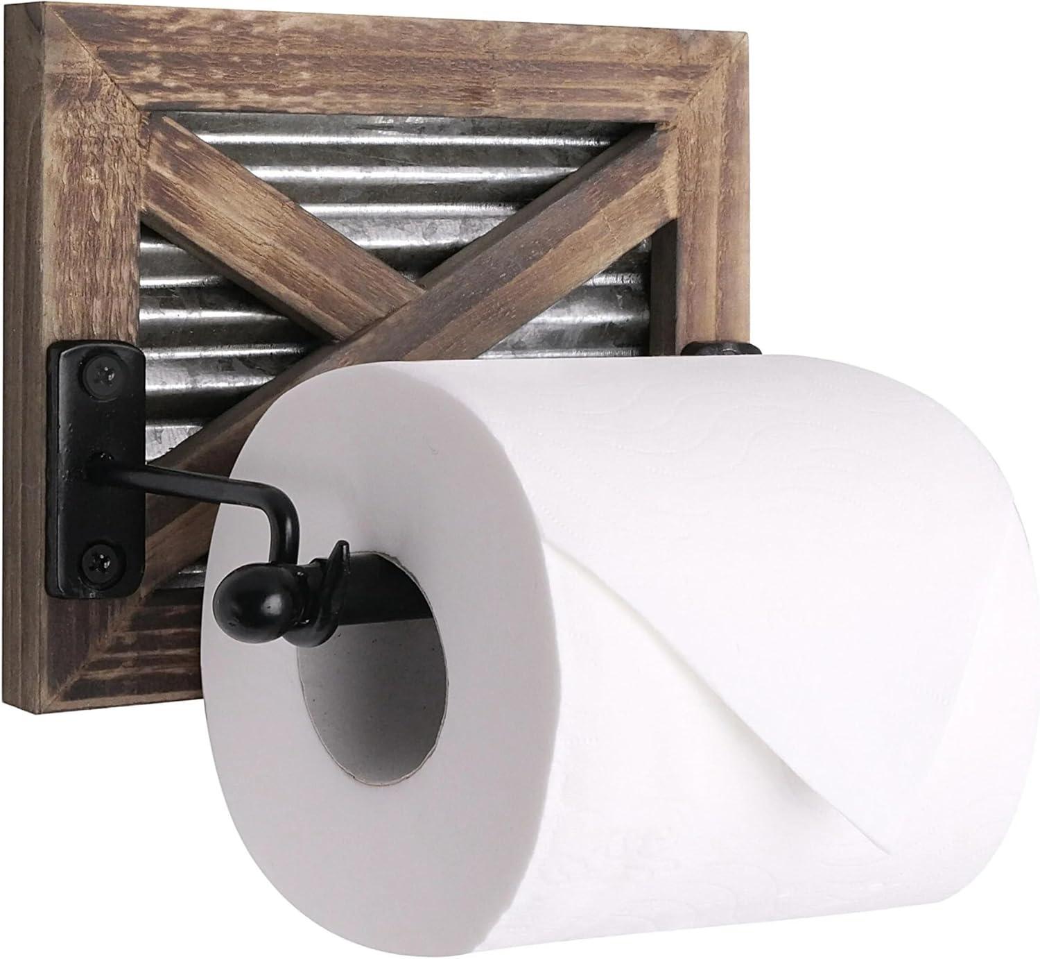 Wall Mount Rustic Farmhouse Toilet Paper Holder