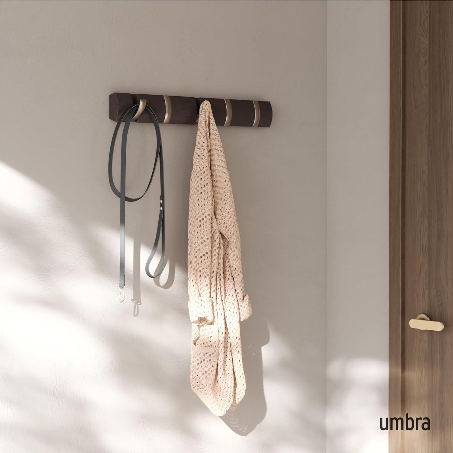 Flip 5 - Hook Solid Wood Coat Rack