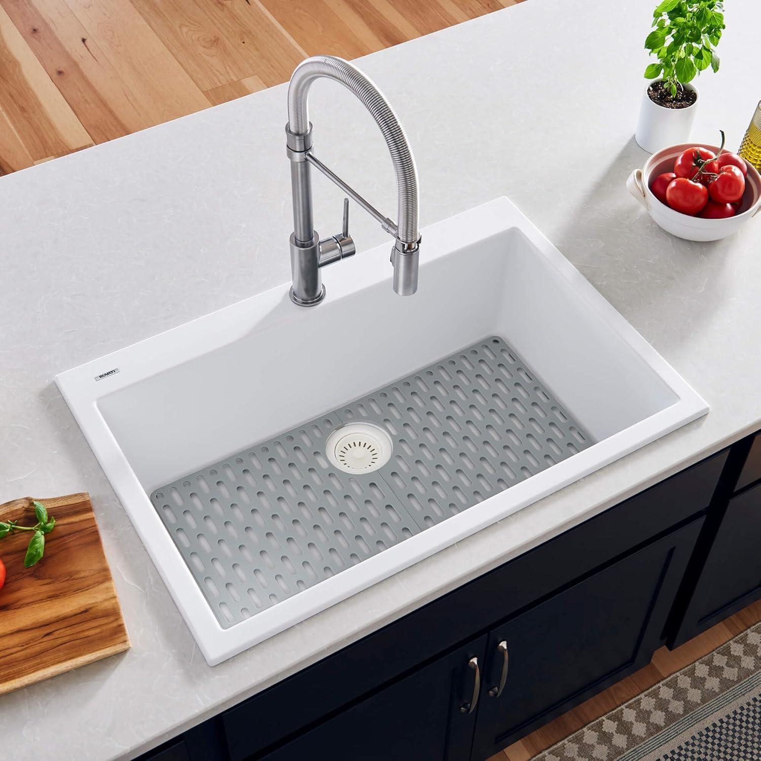 Ruvati 30 x 20 inch epiGranite Drop-in Topmount Granite CompositeKitchen Sink