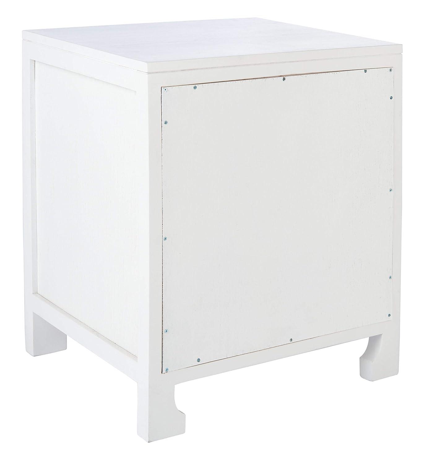Dave 1 Drawer 1 Door Nightstand - NST4003 - White/Natural - Safavieh