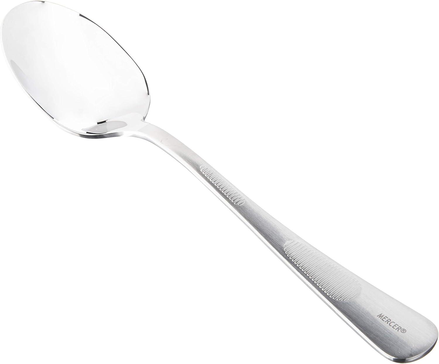 Mercer Satin Finish Stainless Steel Plating Spoon, 7-7/8 Inch