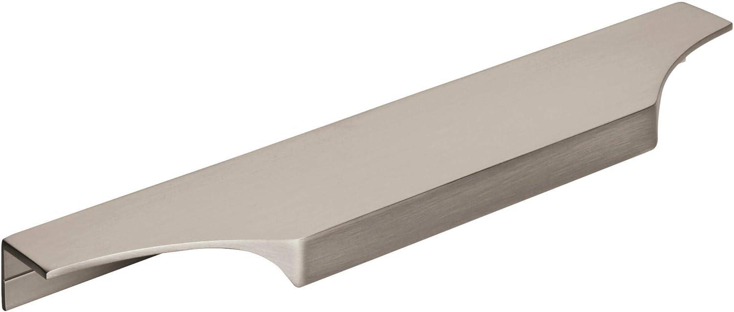 Amerock | Cabinet Edge Pull | Satin Nickel | 8-9/16 inch (217 mm) Center to Center | Extent | 1 Pack | Drawer Pull | Drawer Handle | Cabinet Hardware