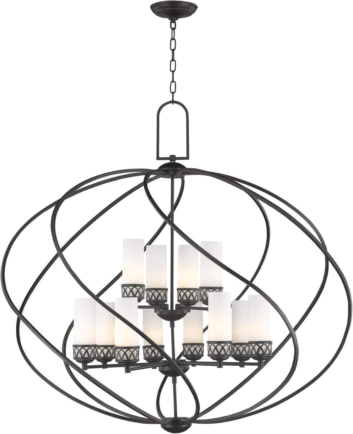 Livex Lighting 47199-67 Westfield 12-Light Foyer Chandelier, Olde Bronze