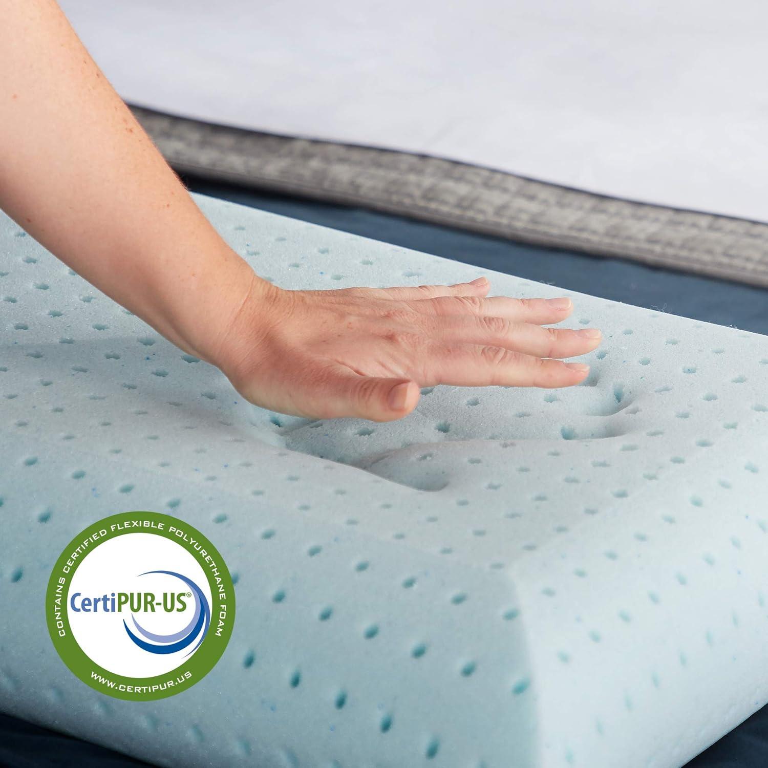 Queen Size Gel Memory Foam Cooling Pillow with Washable Cover