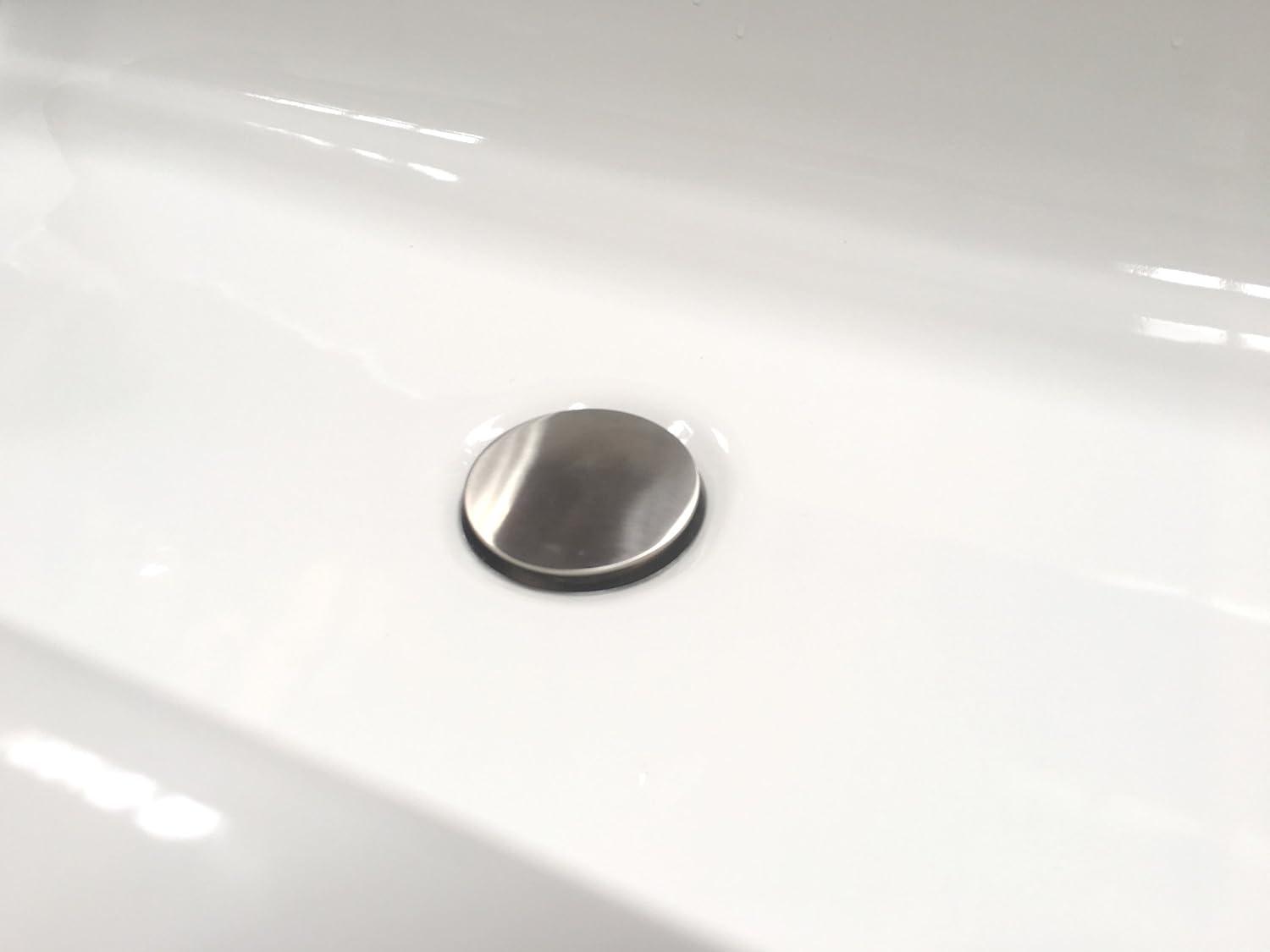 Brushed Stainless Steel Mushroom Pop-Up Bathroom Sink Drain