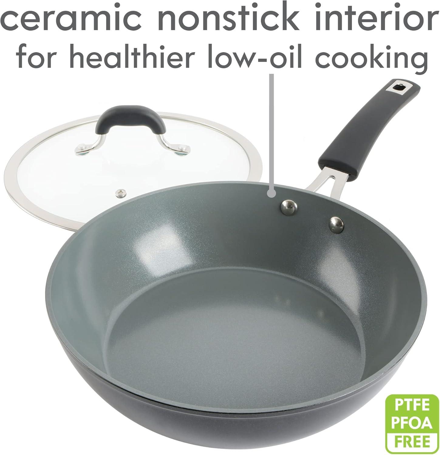 Black Diamond 3.5 QT Non-Stick Aluminum Sauté Pan with Lid