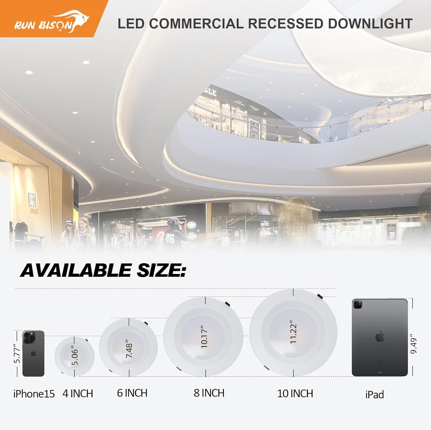 6in. CCT and Wattage Selectable NewRemodel IC Rated Integrated LED Commercial Downlight