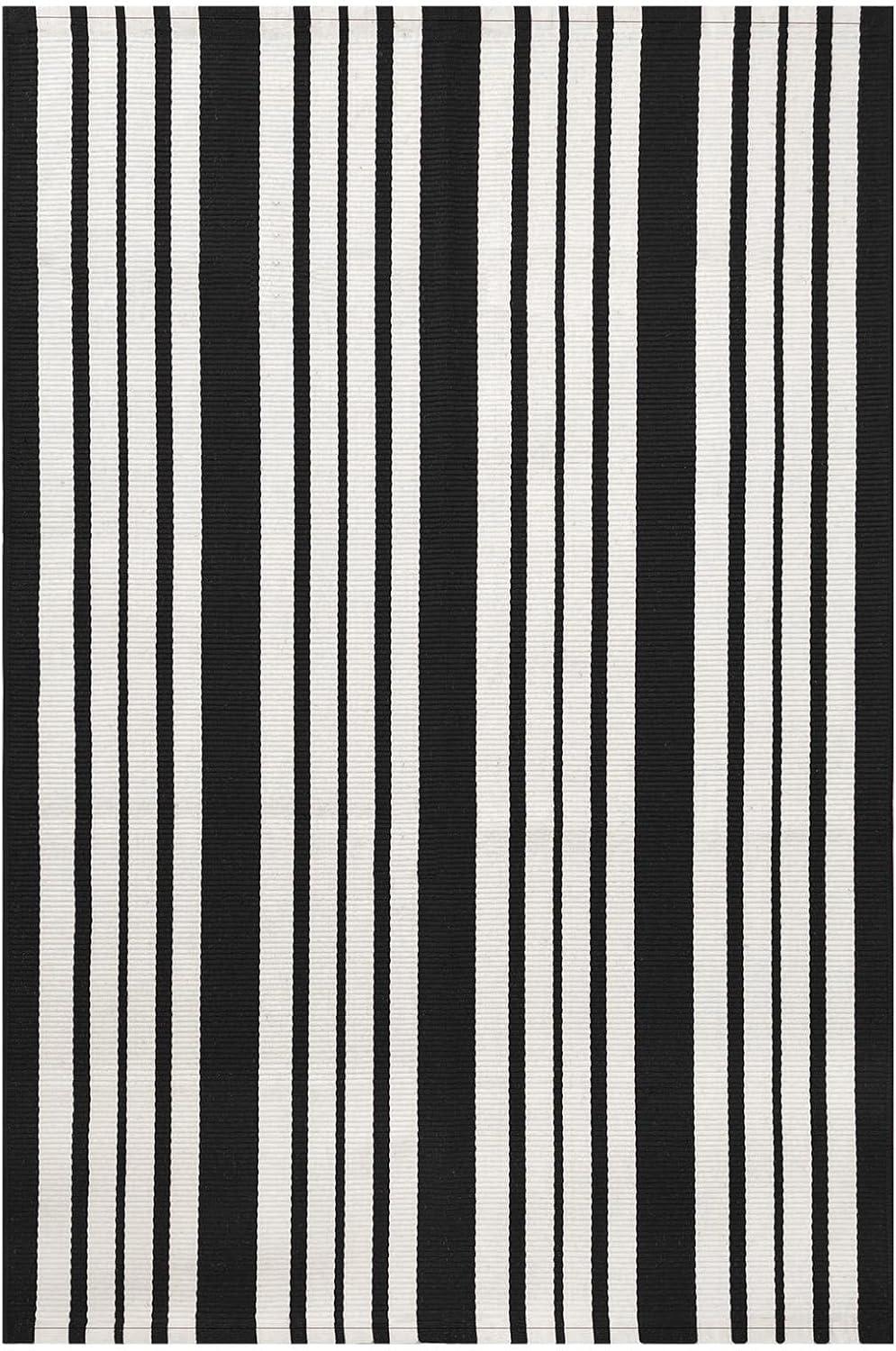 IOHOUZE Navy and White Striped Rug 2'x3' Front Door Rugs, Small Washable Area Rug for Front Porch, Spring Summer Doormats Outdoor Indoor, Cotton Rugs for Entryway Porch Entrance