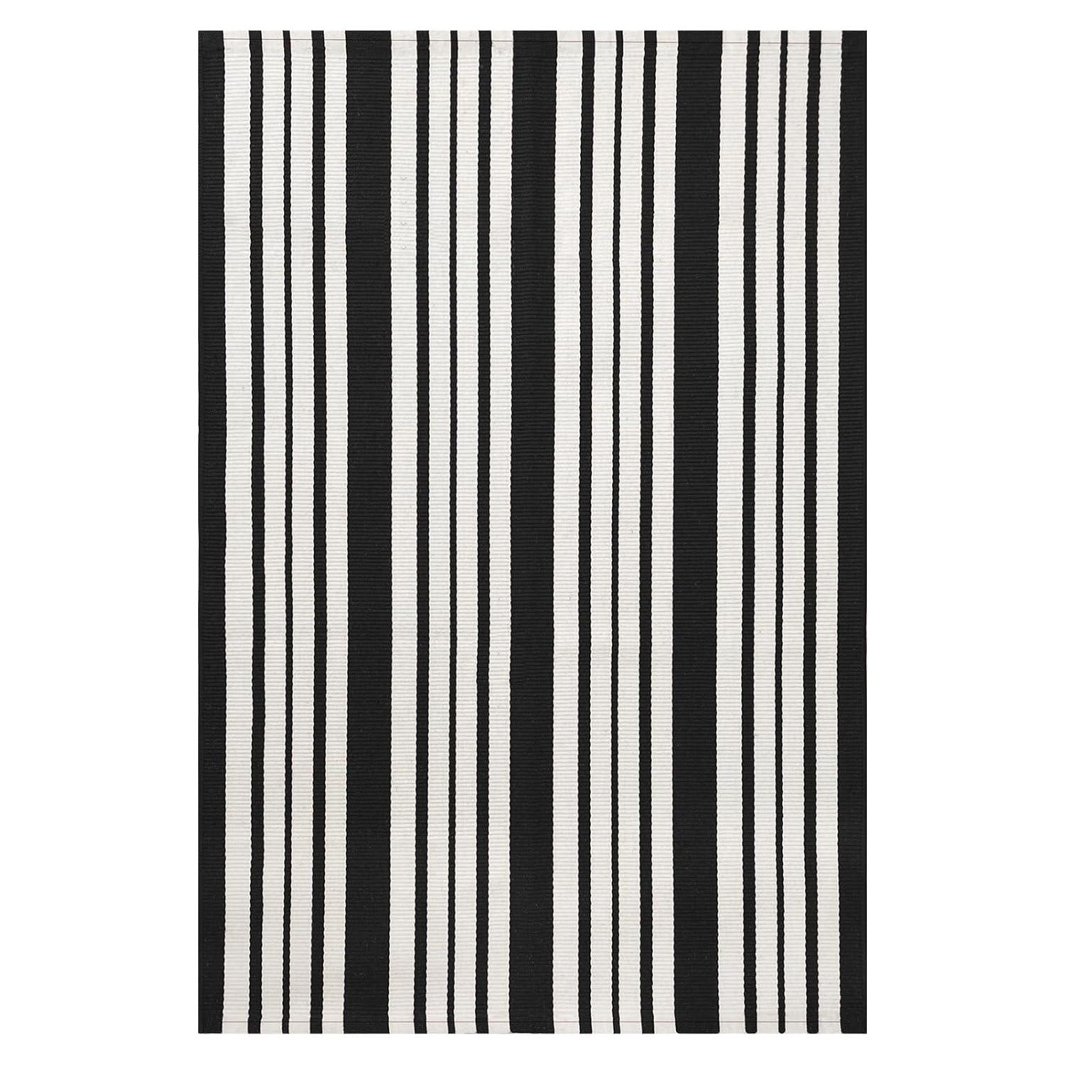 IOHOUZE Navy and White Striped Rug 2'x3' Front Door Rugs, Small Washable Area Rug for Front Porch, Spring Summer Doormats Outdoor Indoor, Cotton Rugs for Entryway Porch Entrance