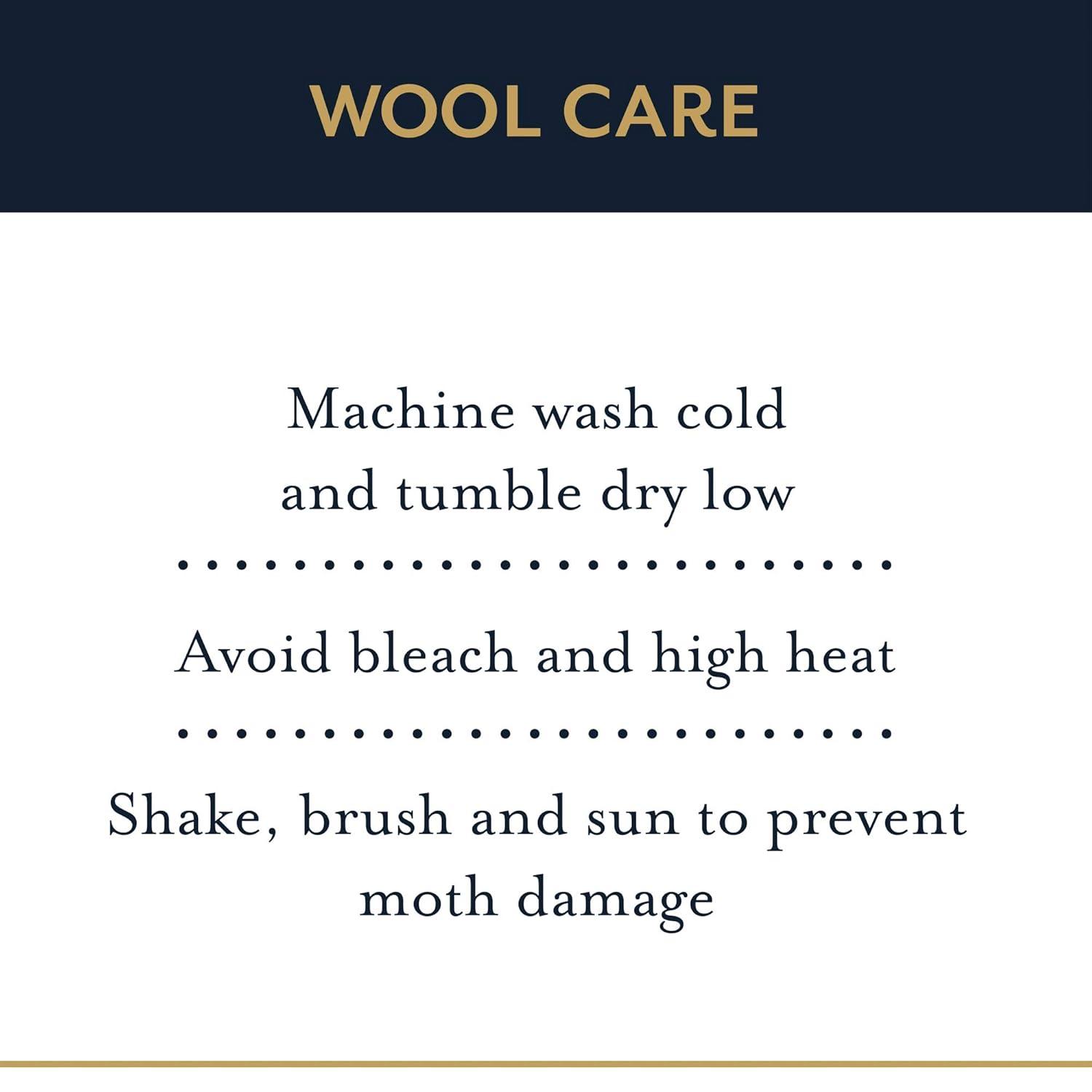 Camel Heather King Size Machine Washable Wool Throw