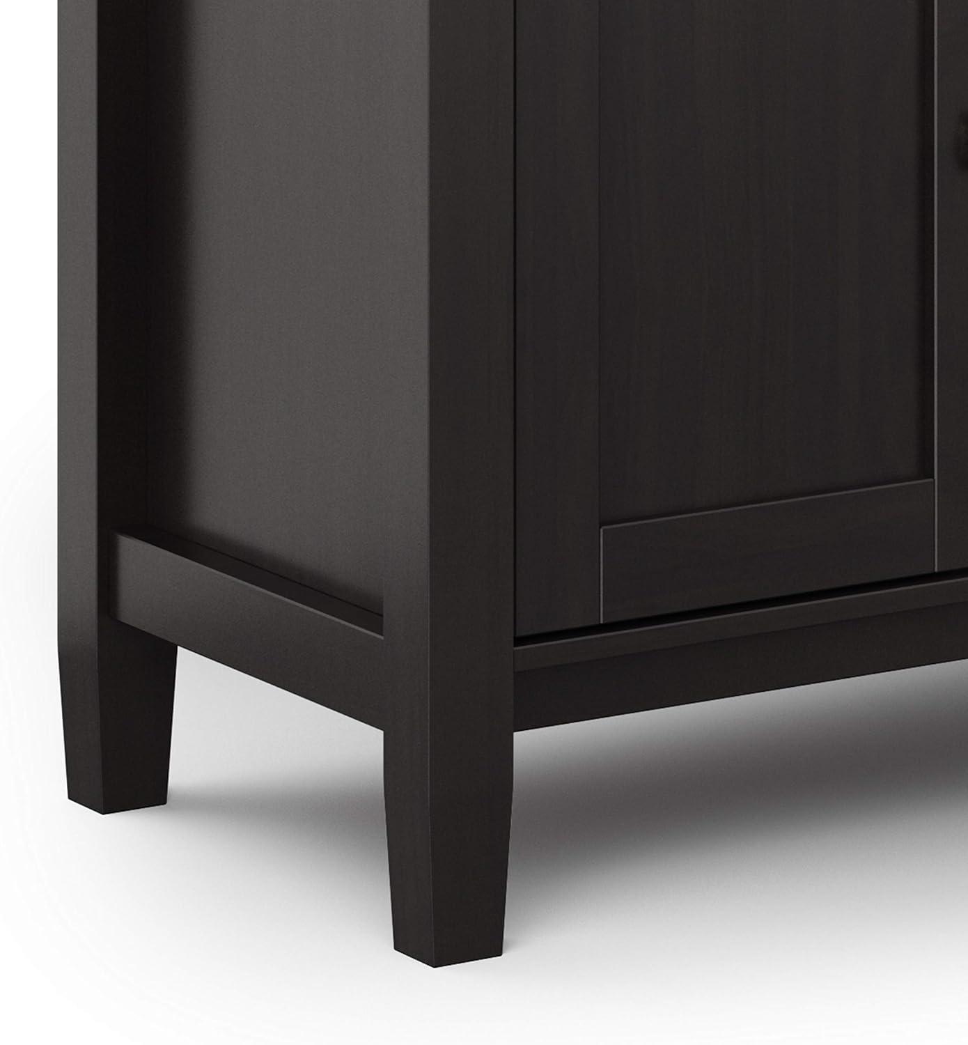 Simpli Home Warm Shaker 72" TV Media Stand in Brown