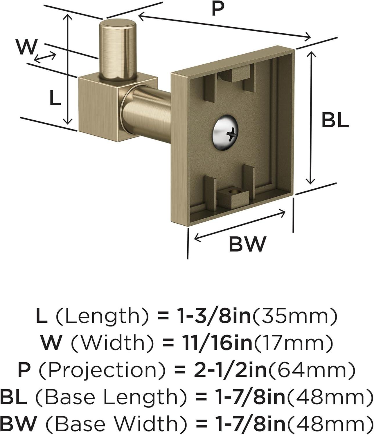 Amerock Appoint Wall Mounted Hook for Towel and Robe