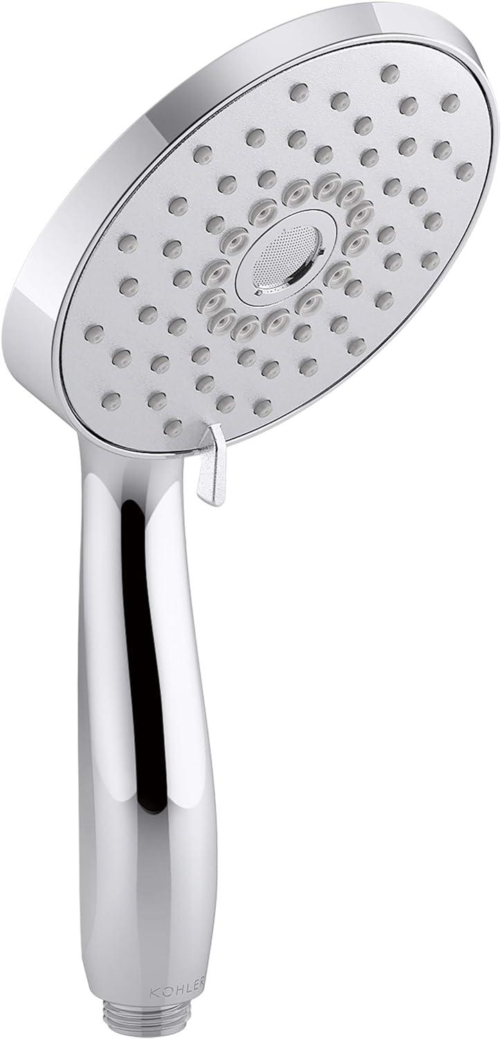 Polished Chrome Multifunction Handheld Showerhead with Pulse