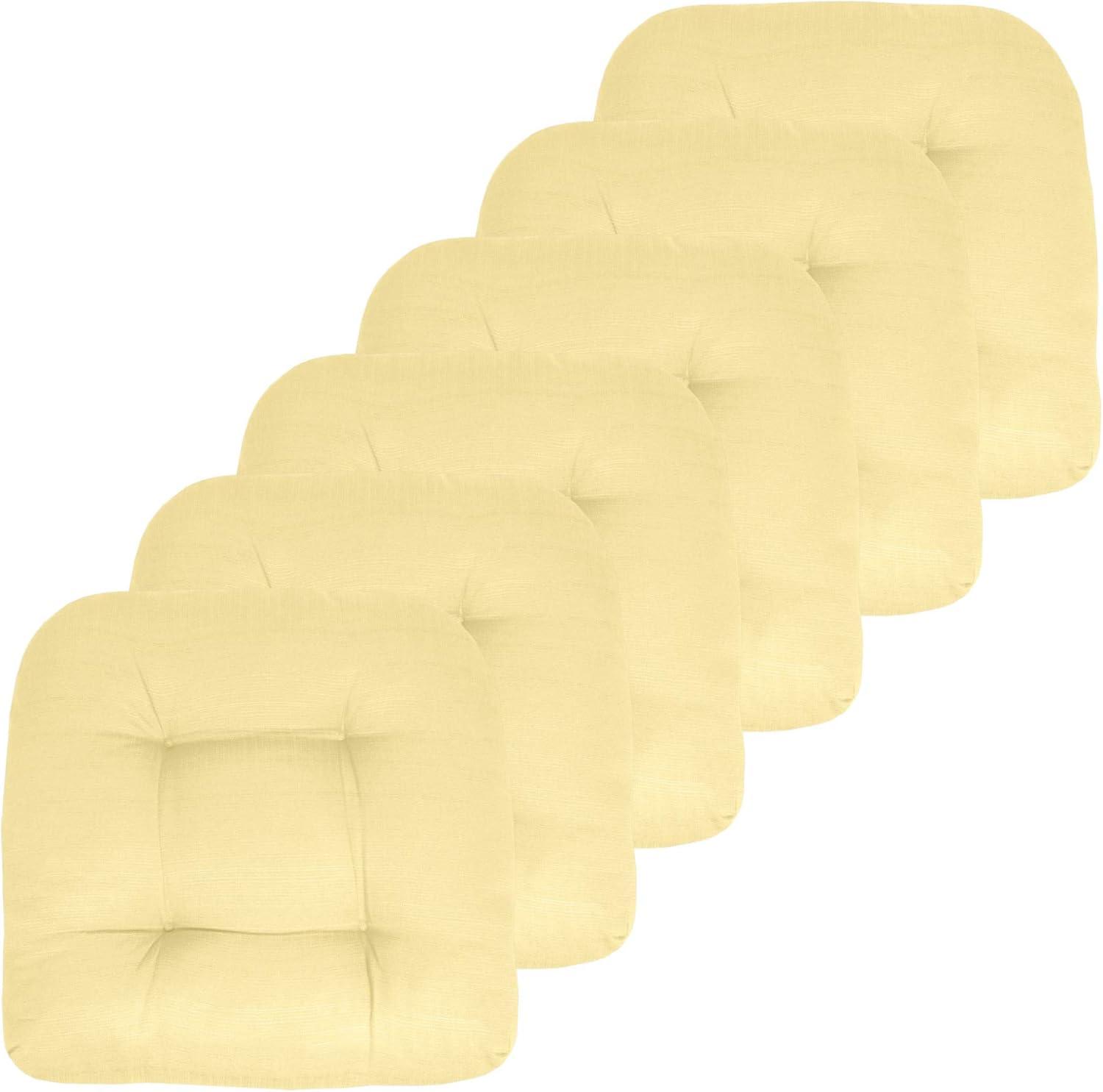 Patio Cushions Outdoor Chair Pads Thick Fiber Fill Tufted 19" x 19" by Sweet Home Collection®