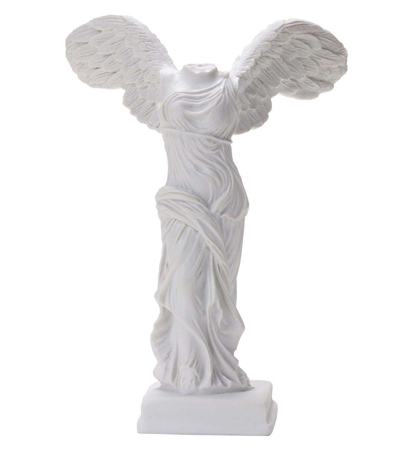 Winged Victory Goddess Statue Crafted in Resin for Home Decor White 10.2 Inches