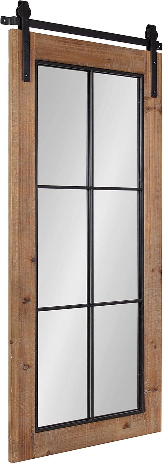 Cates Windowpane Framed Decorative Wall Mirror - Kate & Laurel All Things Decor