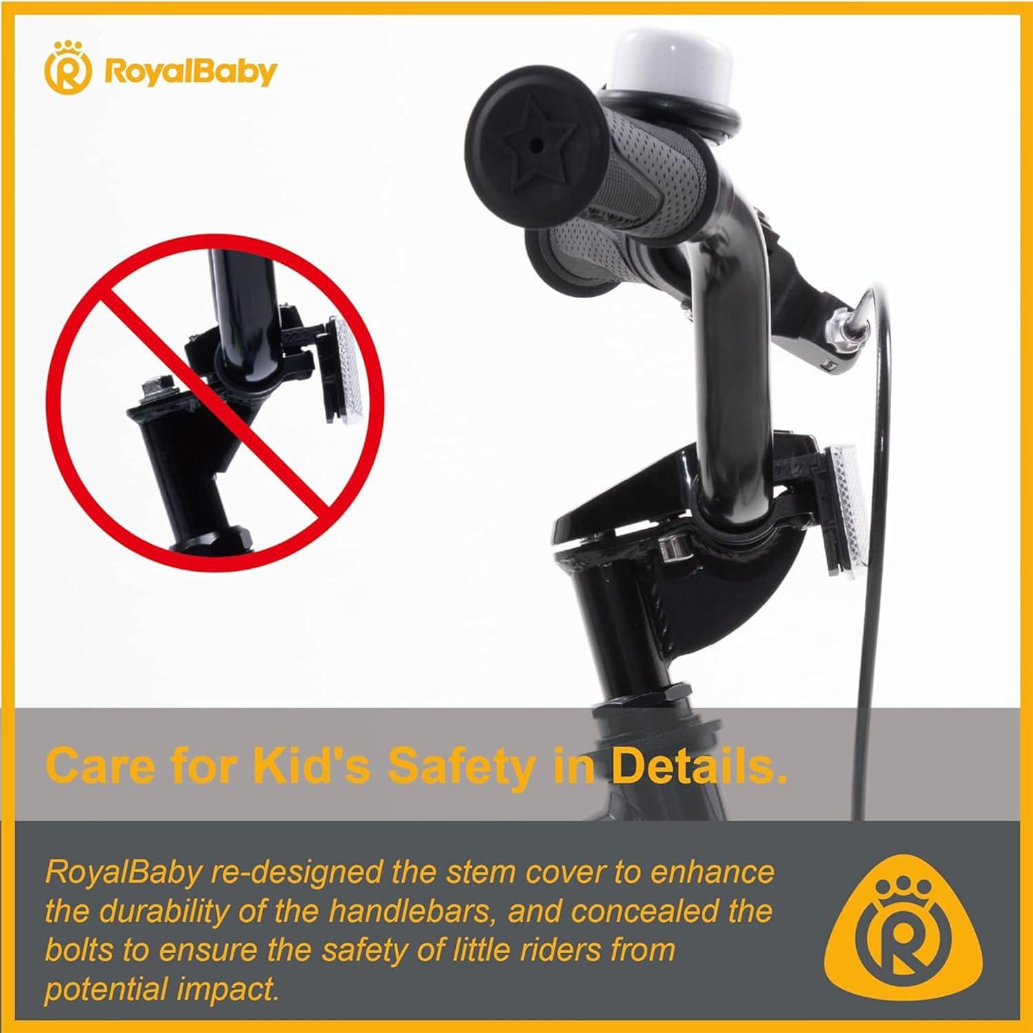 RoyalBaby Freestyle 18 Inch Kids Bike with Kickstand, Water Bottle and Holder, and Reflectors for Boys and Girls Ages 5 to 9, Orange