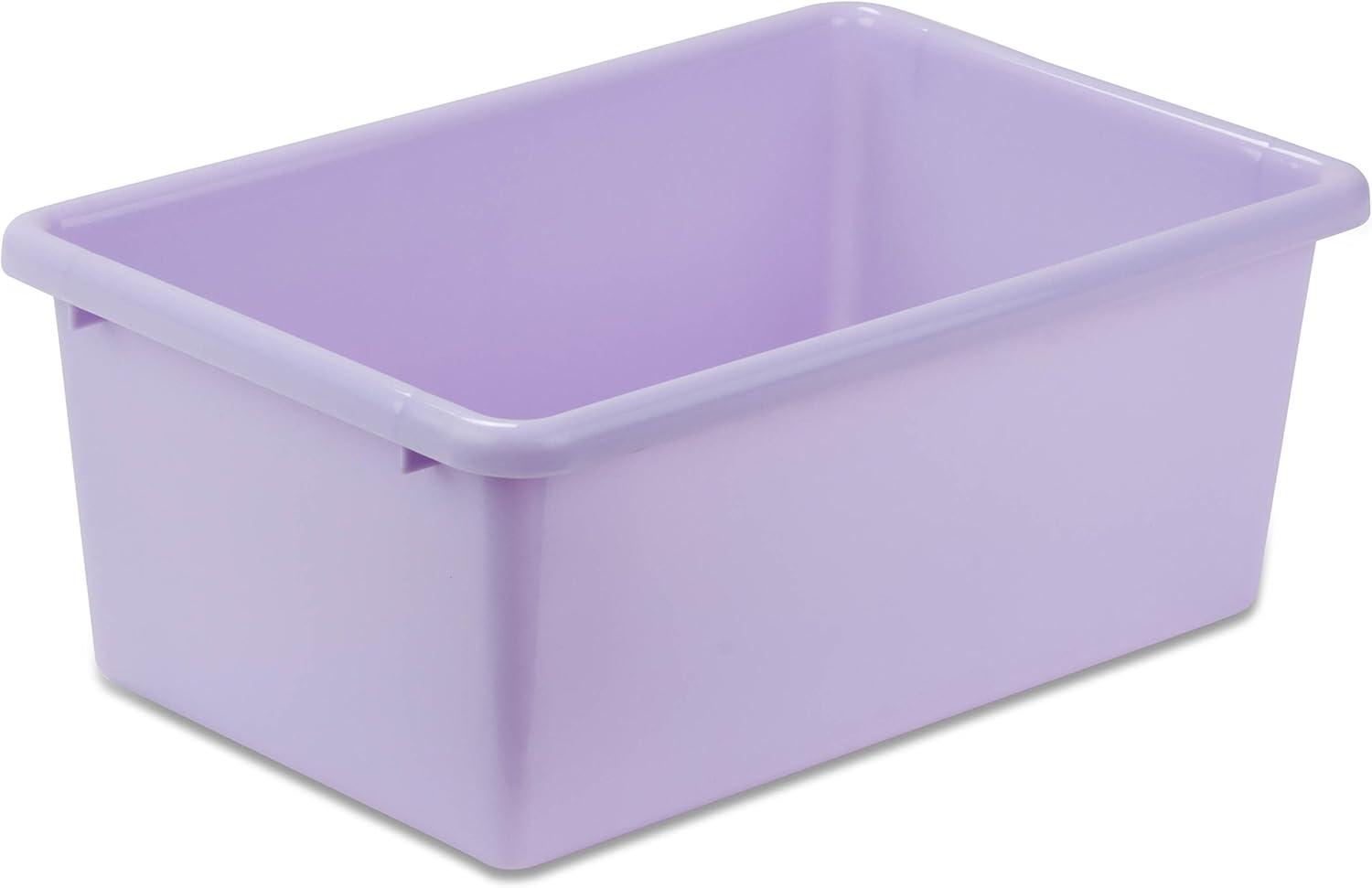 Small Light Purple Stackable Plastic Kids Bin