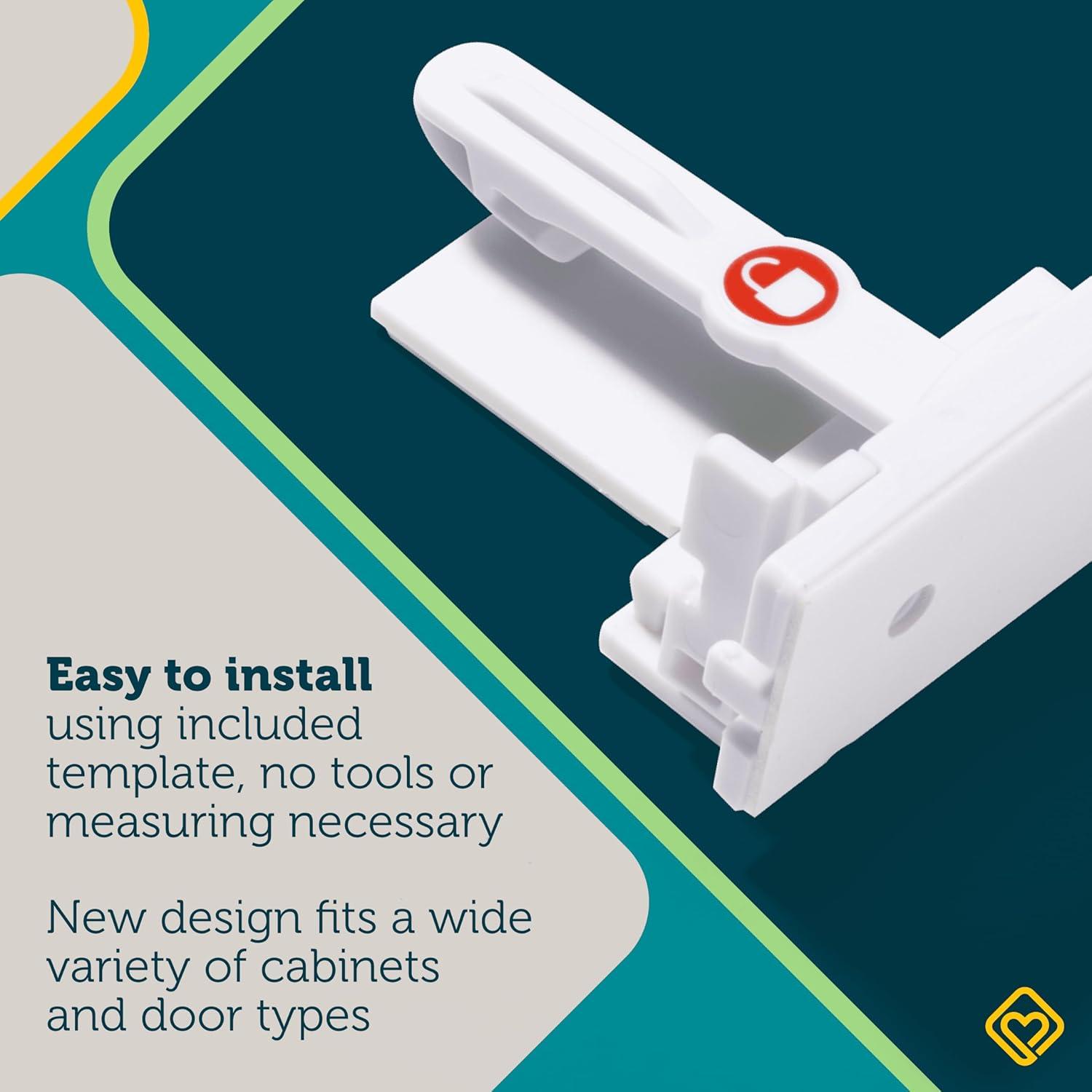 Safety 1st Secure-to-Explore Adhesive Locks - White - 12pk