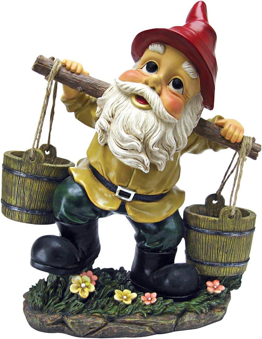 Design Toscano Barney Two Buckets Garden Gnome Statue
