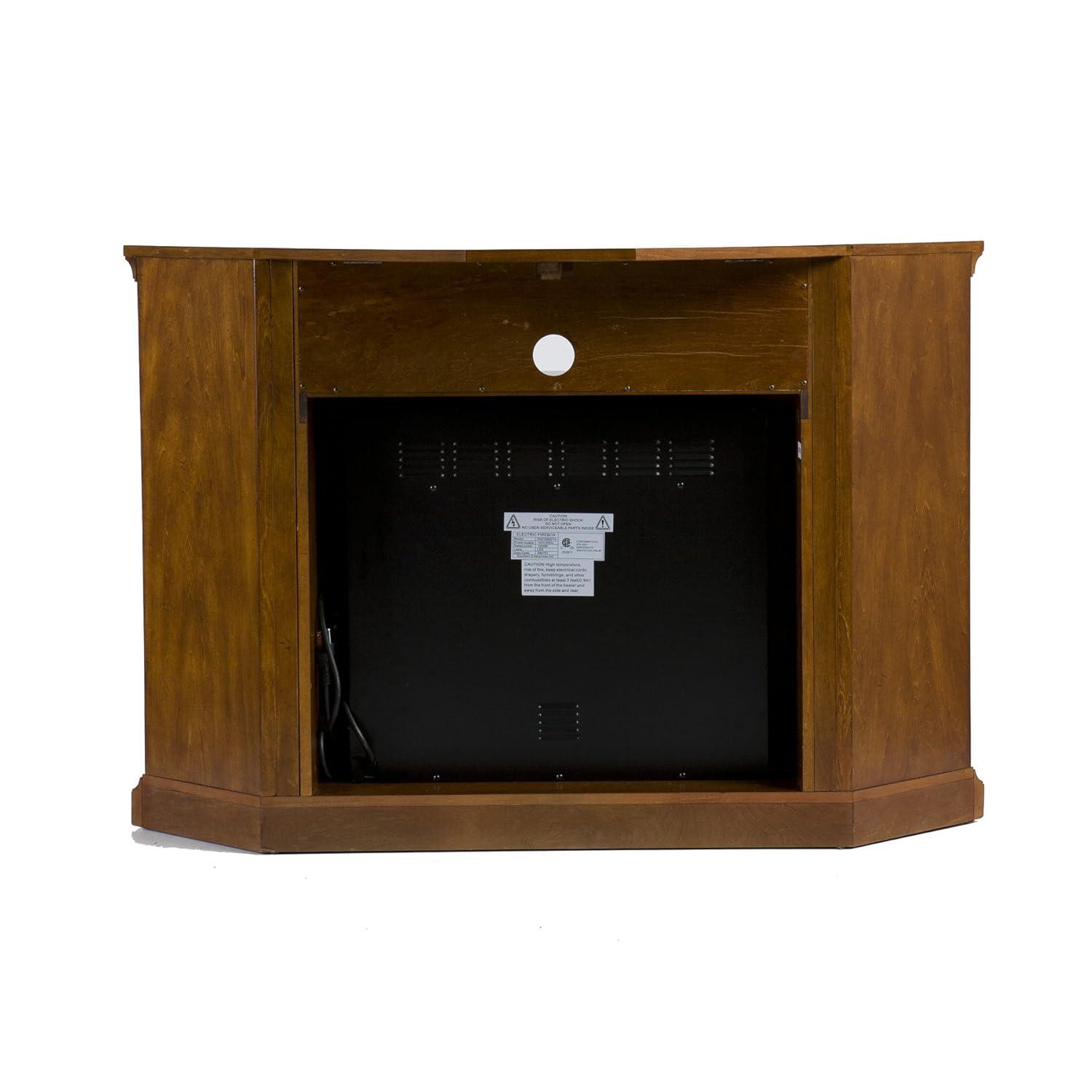 SEI Furniture Ponoma Convertible Media Electric Fireplace in Mahogany