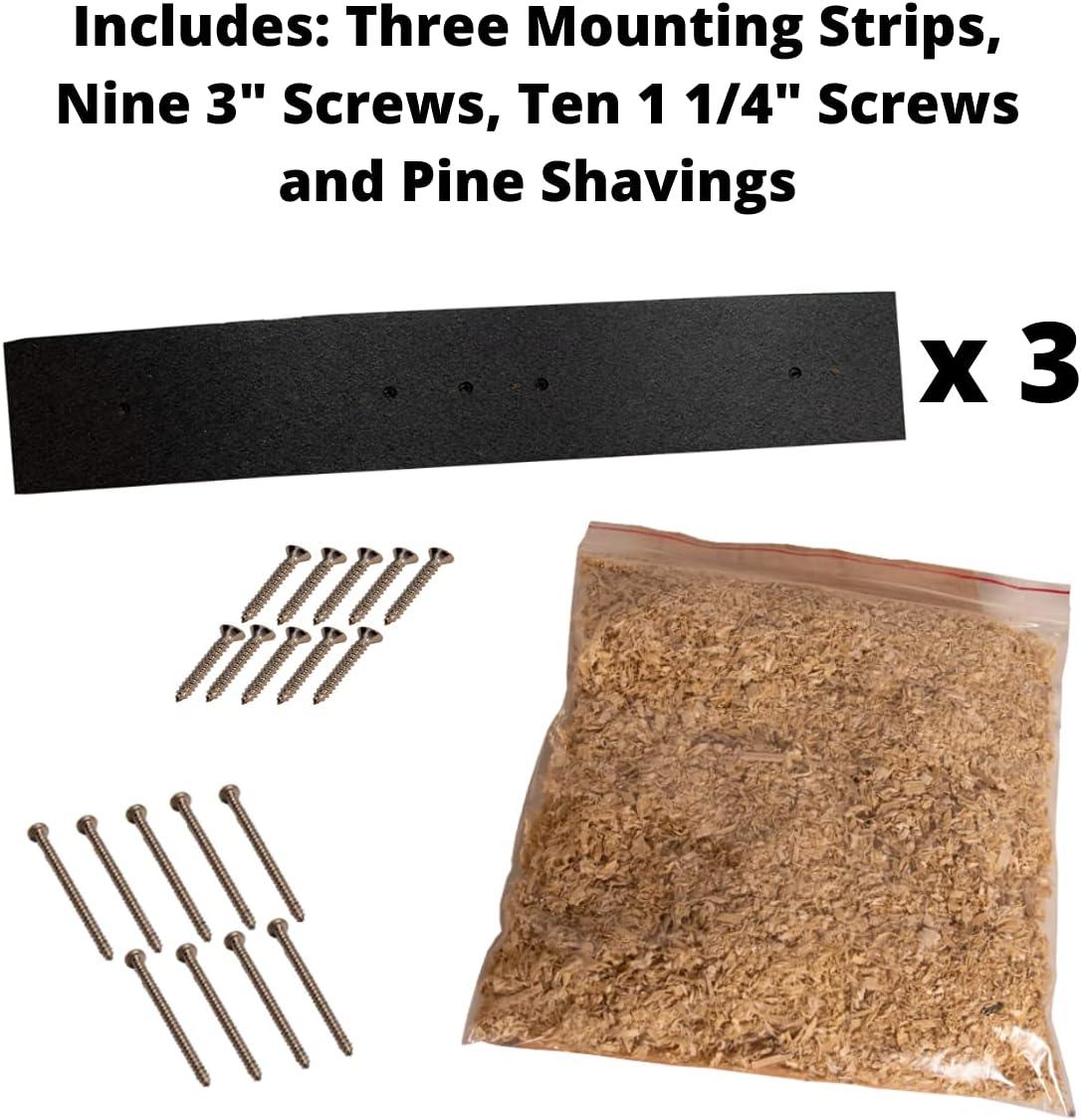 JCs Wildlife Barn Owl Nesting Box Large House Crafted in USA - Exterior Grade Treated Plywood - Mounting Hardware and Pine Shavings Included -