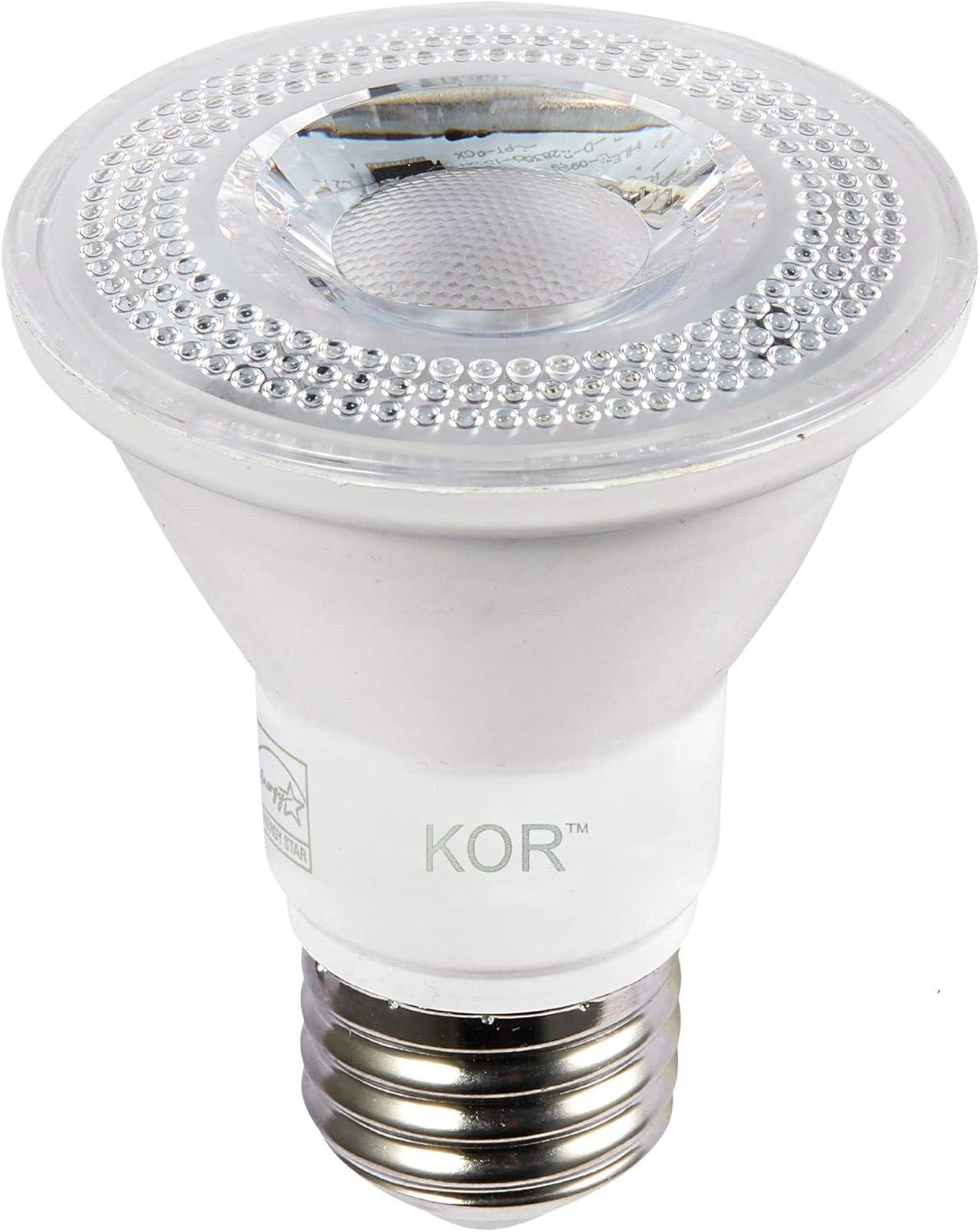 KOR 6-Pack White Dimmable LED PAR20 Flood Light Bulbs