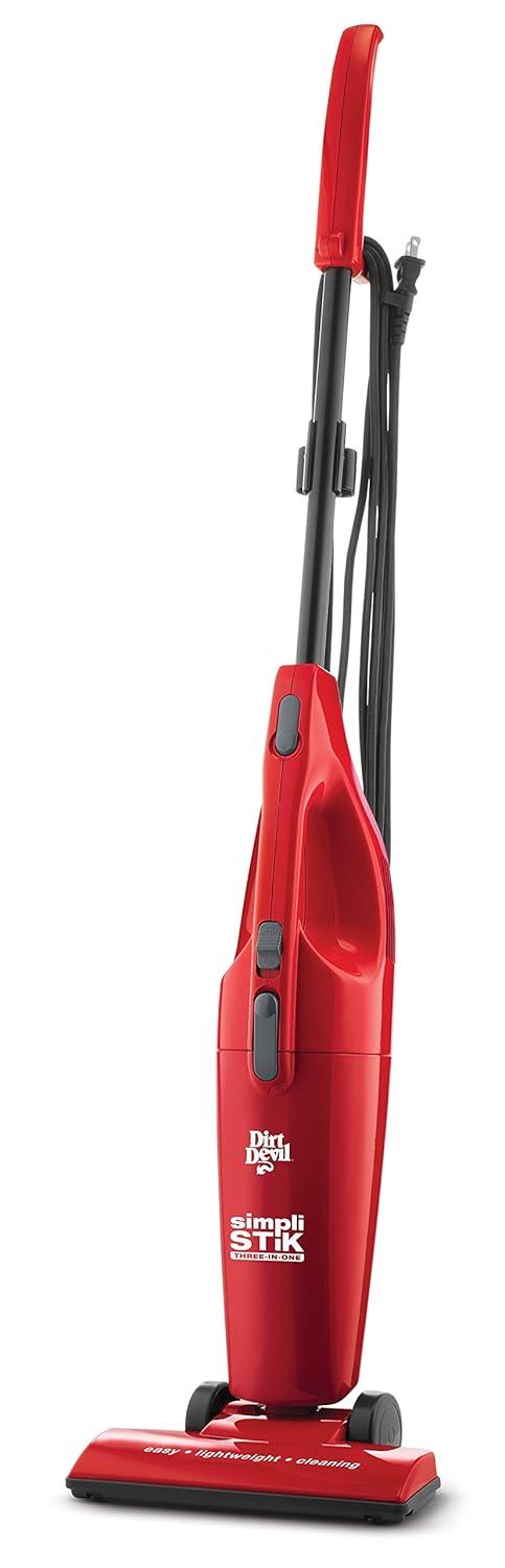 Dirt Devil SimpliStik Lightweight Corded Bagless Stick Vacuum, SD20000RED