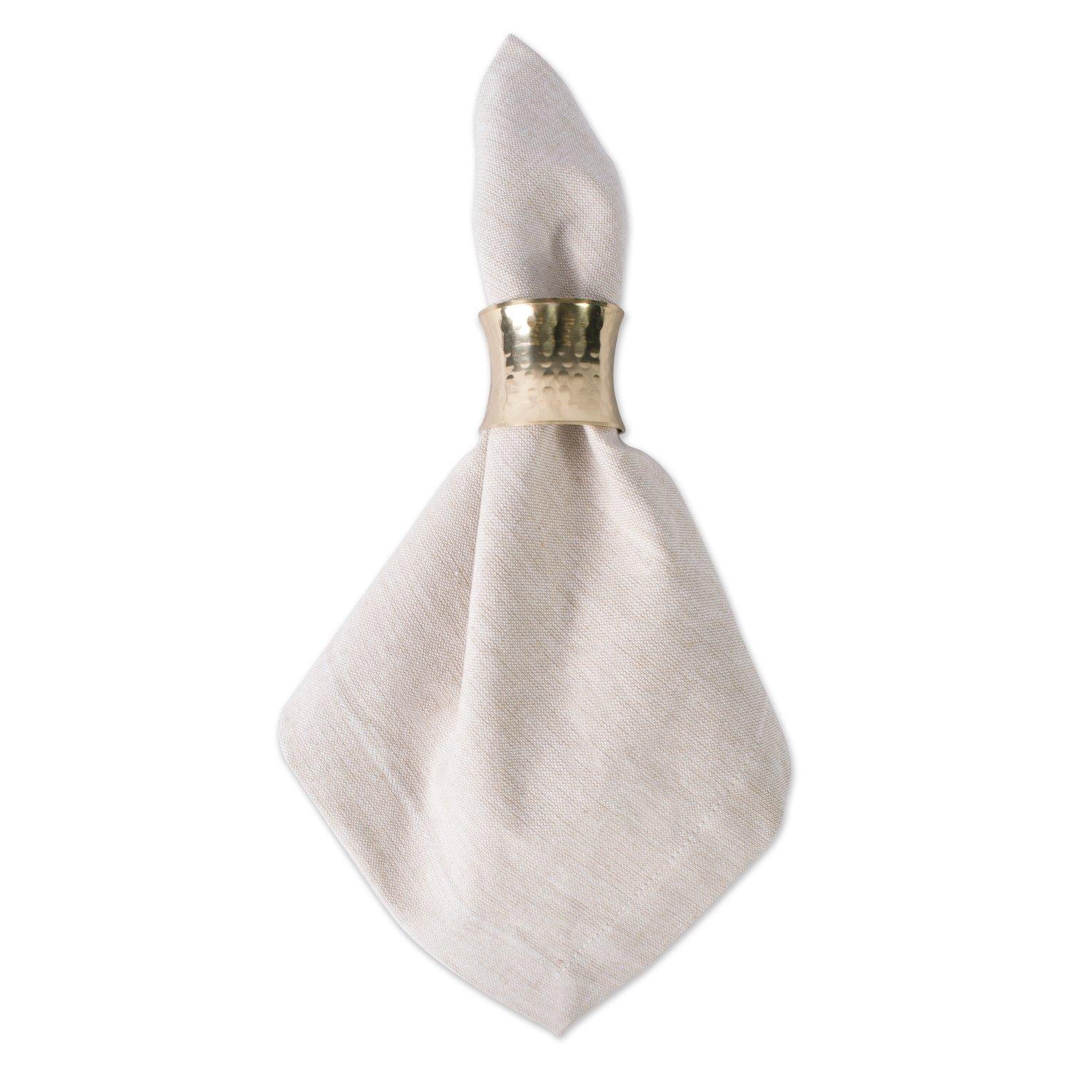 Design Imports Chambray Napkin Set 6 Piece, Natural, 20X20"