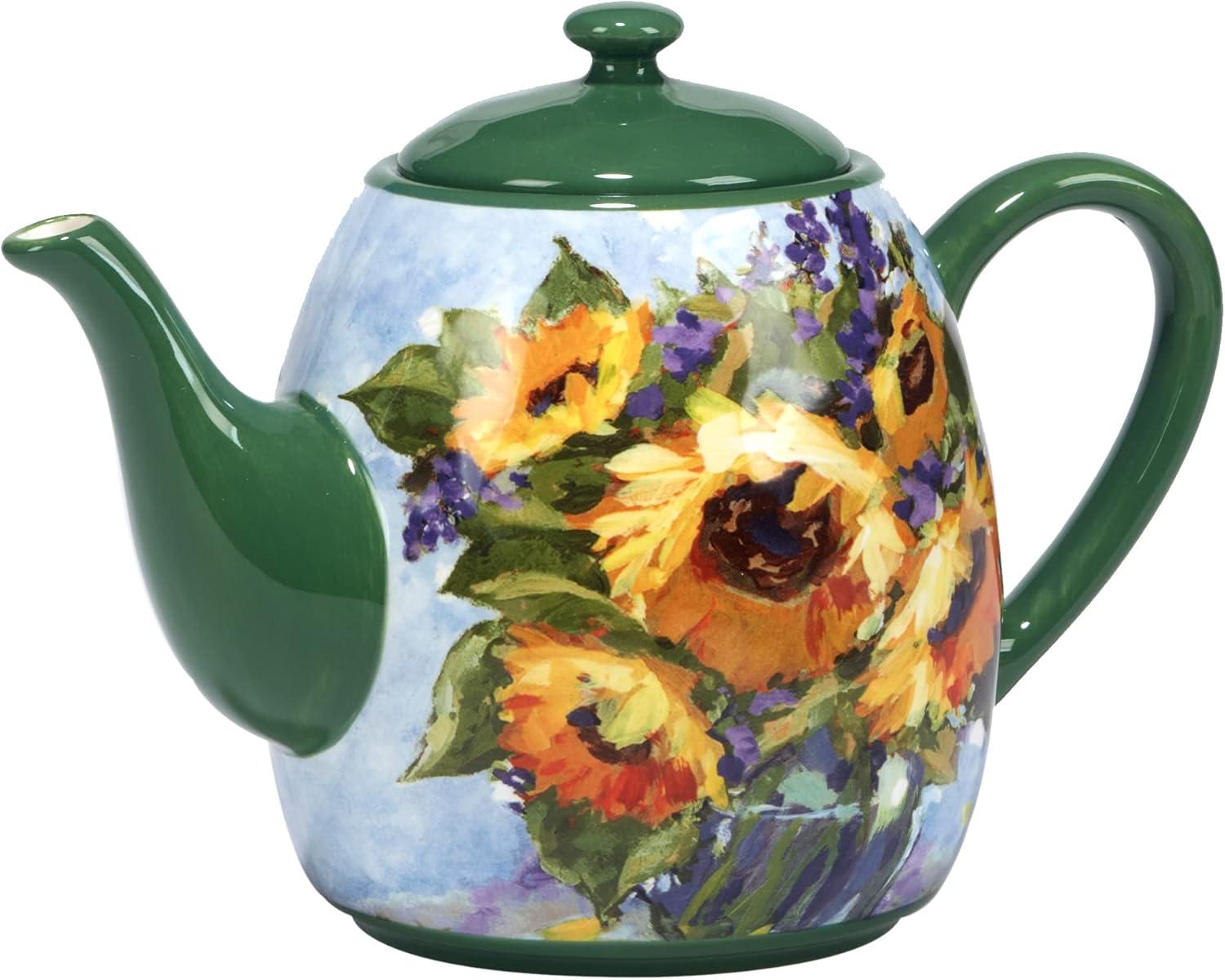 Certified International Sunflower Bouquet Teapot