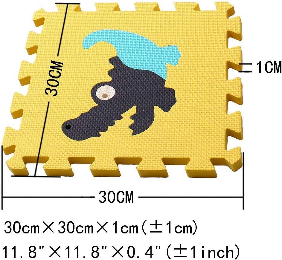 XMTMMD Soft Non-Toxic Foam Baby Play Mat | Toddler Playmat | EVA Foam Interlocking Tiles for Gym, Nursery, Playroom | 18 Squares Foam Floor Mats for Kids & Babies | Colorful Jigsaw Puzzle Play Mat